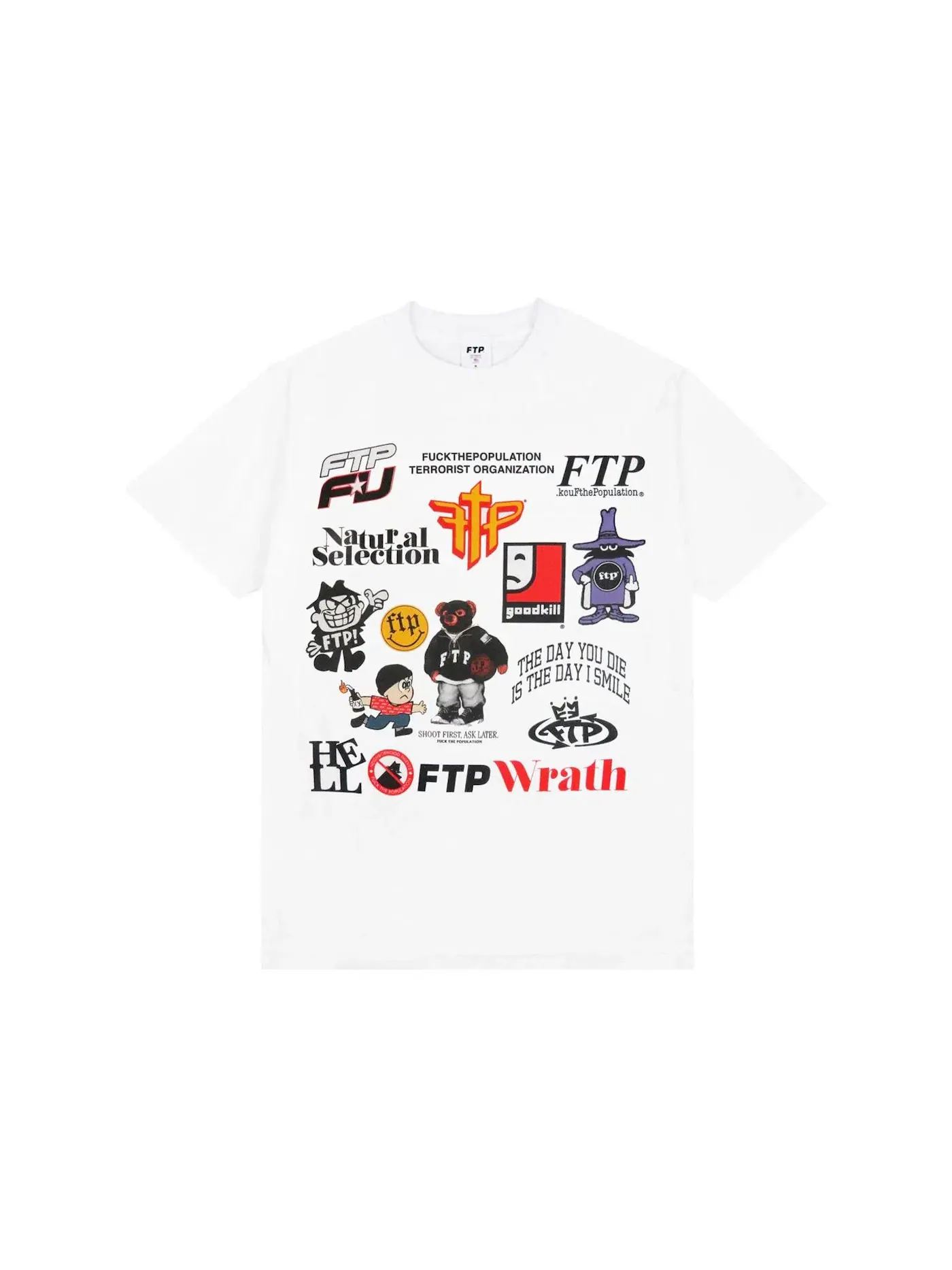 Мужская футболка с принтом FTP Archive Tee — изображение 1 из 2, белый