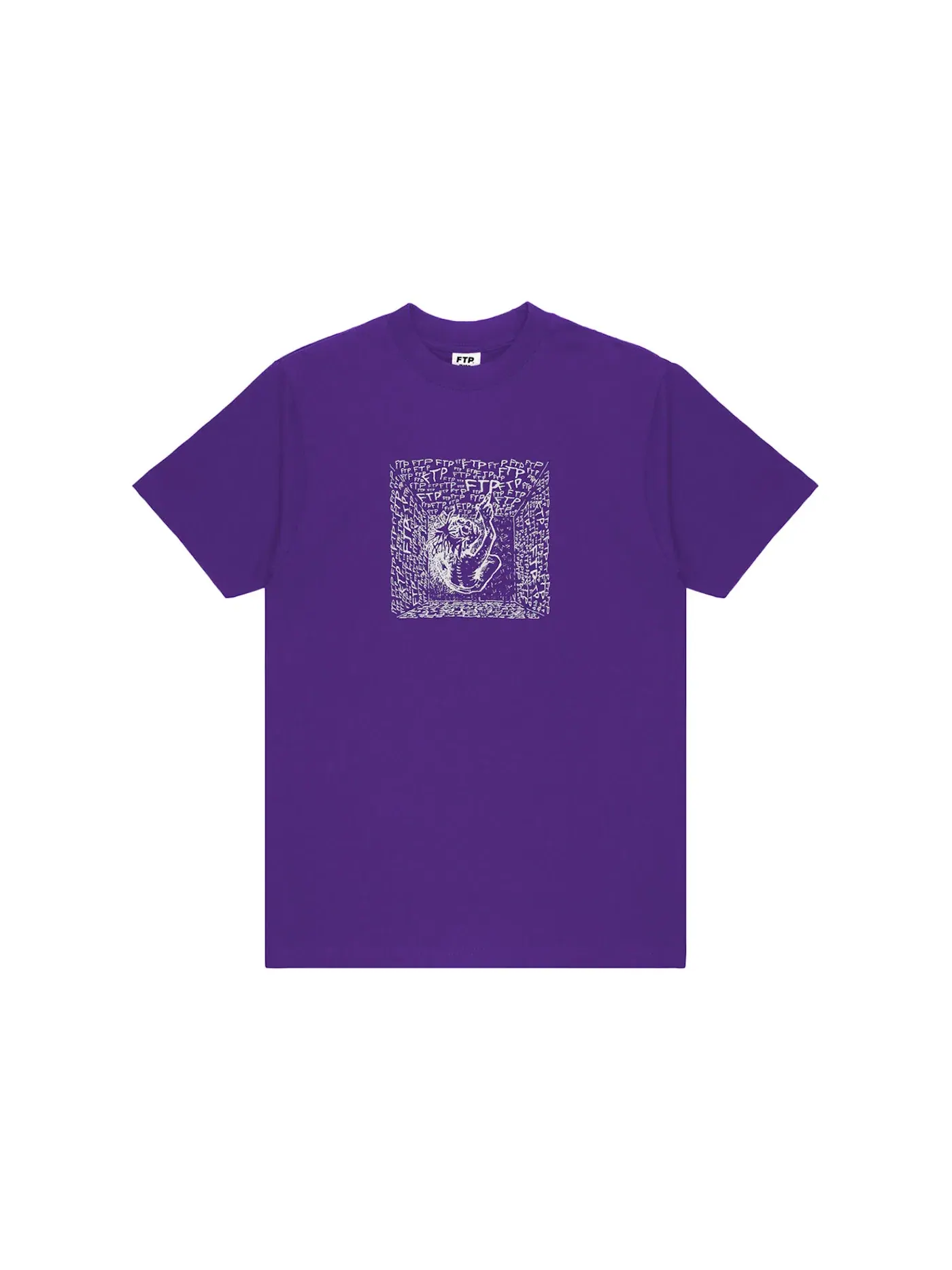 Мужская футболка с принтом FTP Tee — изображение 1 из 1, фиолетовый