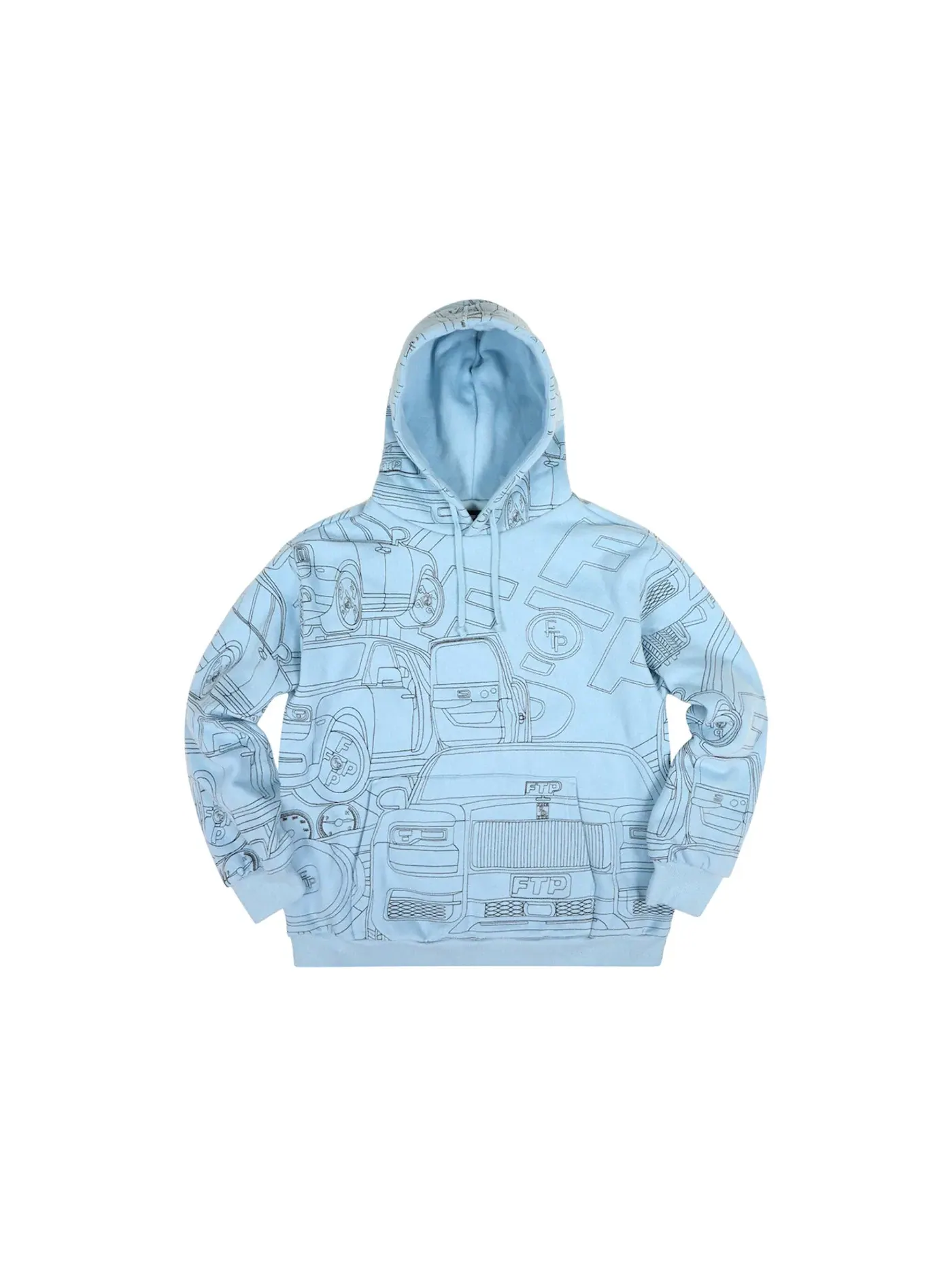 Мужской пуловер с принтом FTP Pullover — изображение 1 из 2, синий