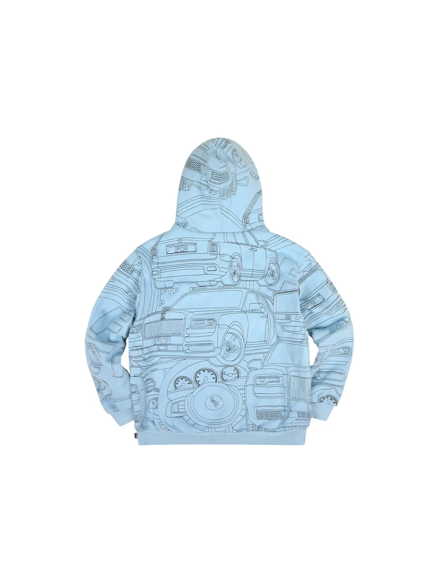 Мужской пуловер с принтом FTP Pullover — изображение 2 из 2, синий