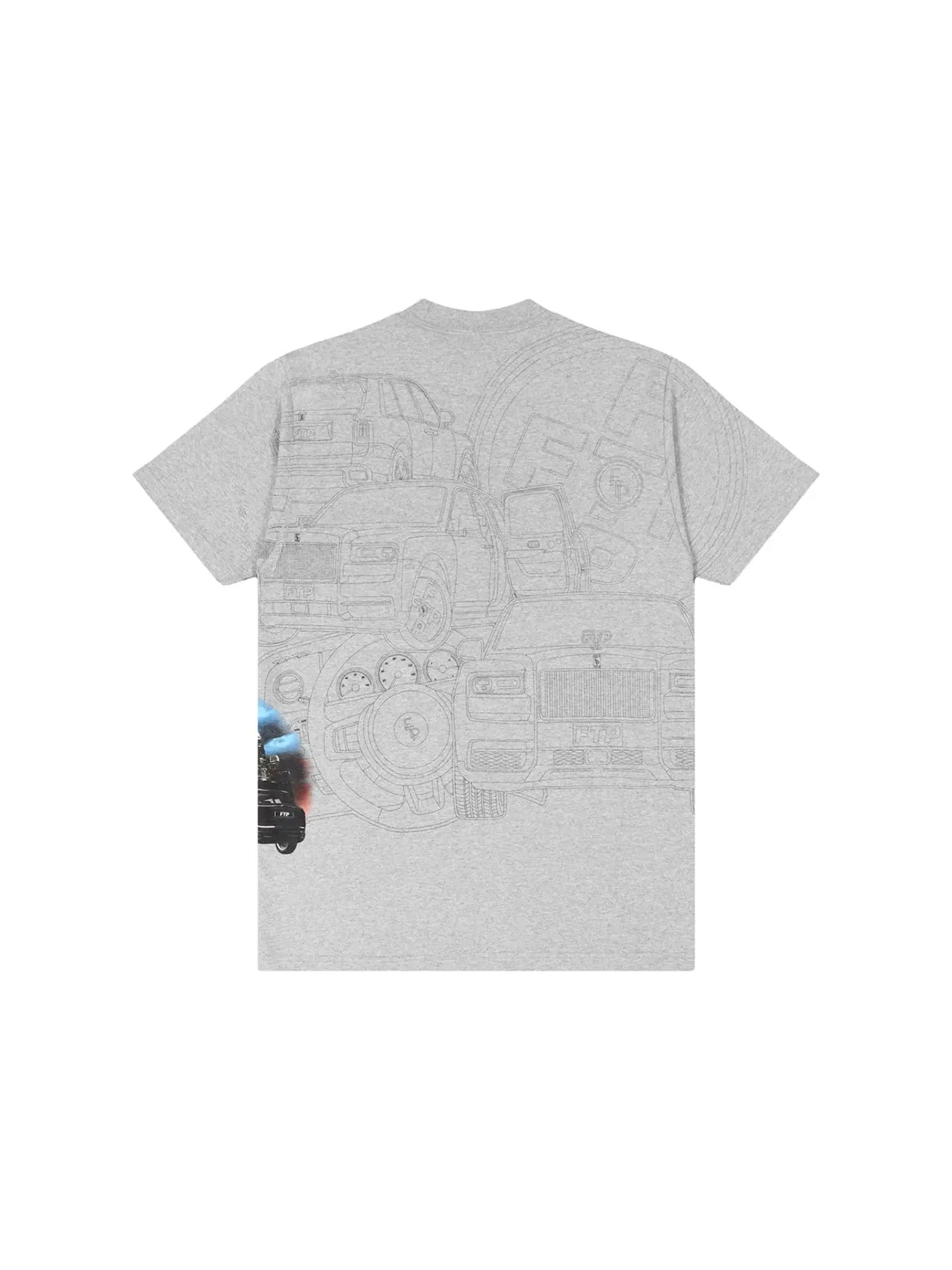 Мужская футболка с коротким рукавом FTP Tee — изображение 2 из 2, серый