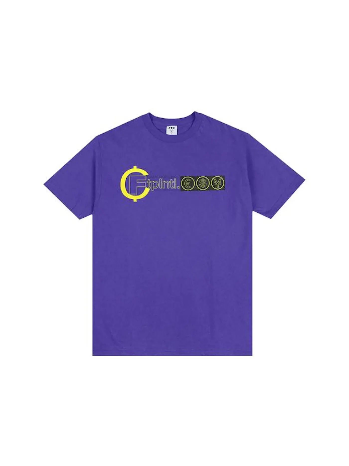 Мужская футболка с принтом FTP Currency Tee — изображение 1 из 1, фиолетовый