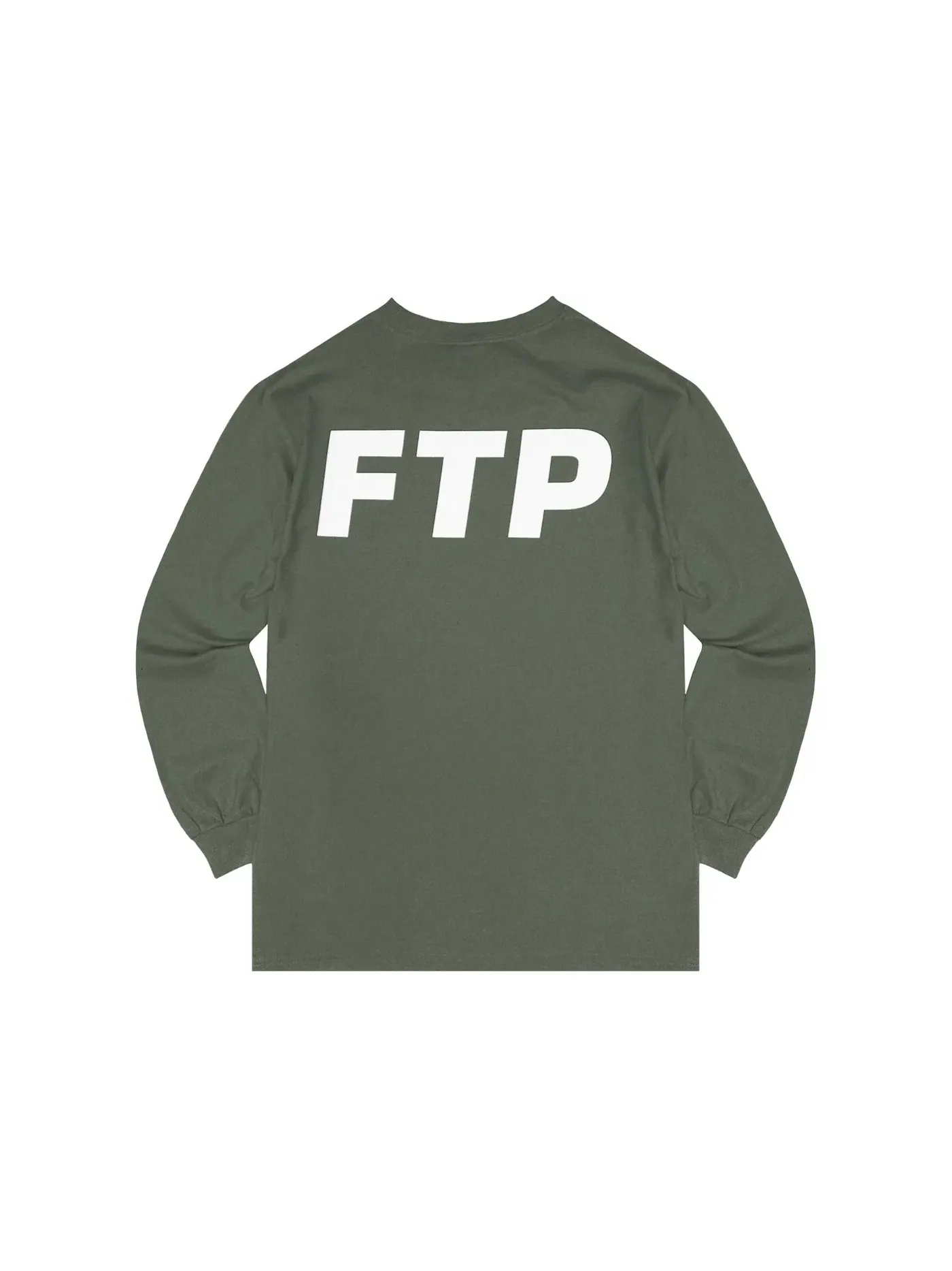 Мужская футболка с длинным рукавом L/S Tee FTP — изображение 2 из 2, оливковый