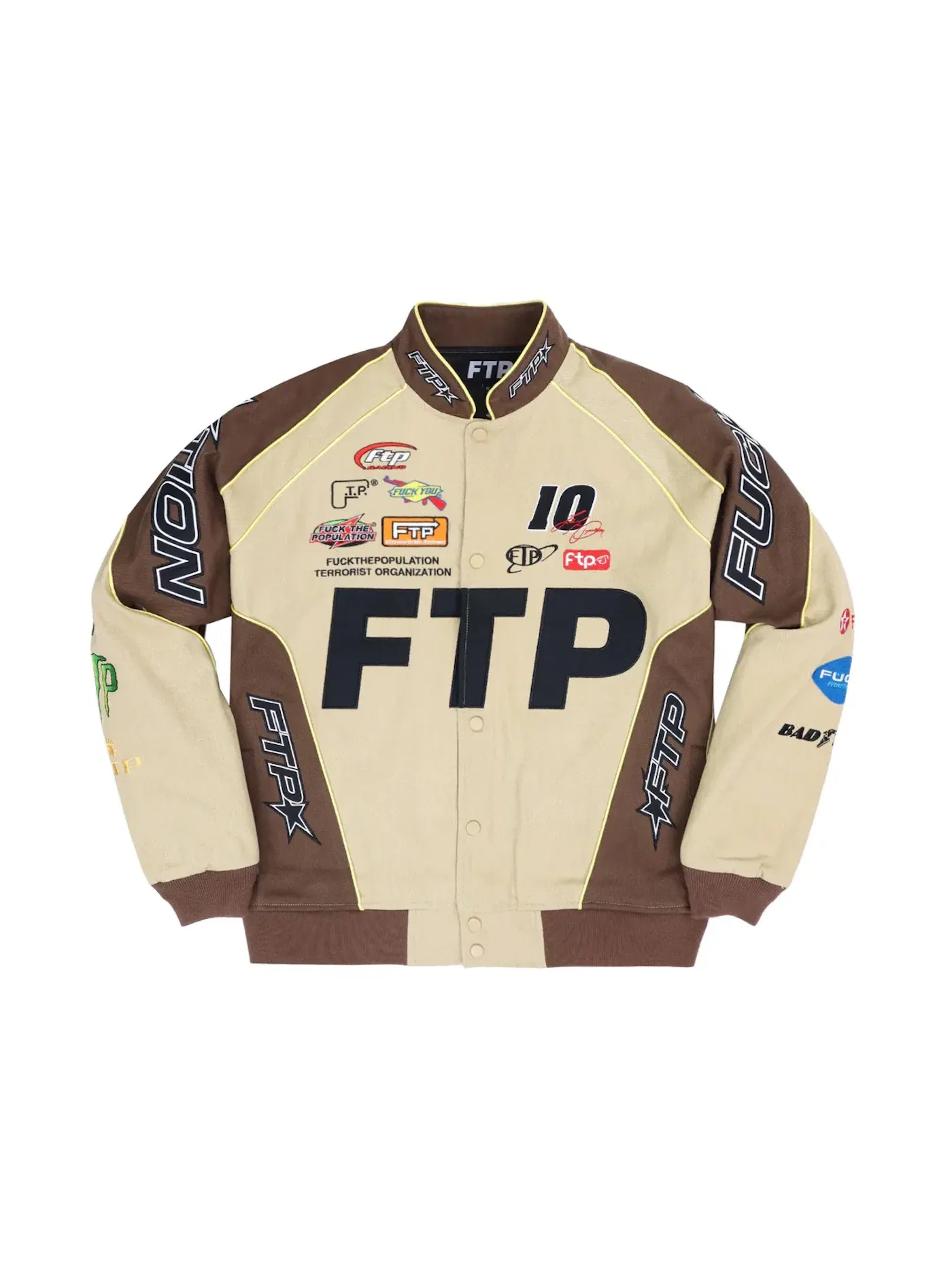 Мужская куртка без рукавов FTP Pitcrew Jacket — изображение 1 из 2, бежевый