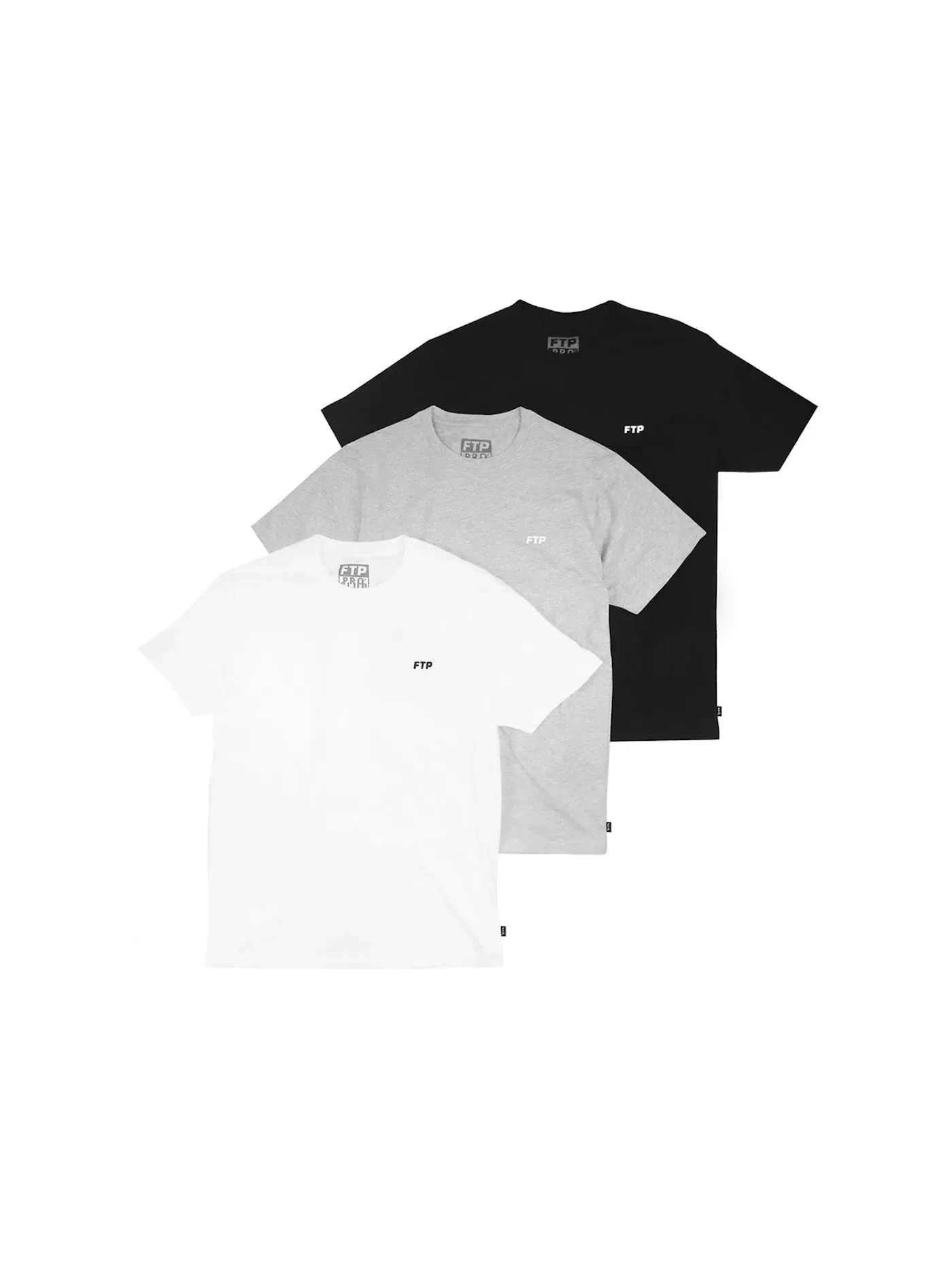 Мужской комплект футболок с принтом Tee (3 Pack) FTP — изображение 1 из 2, мульти