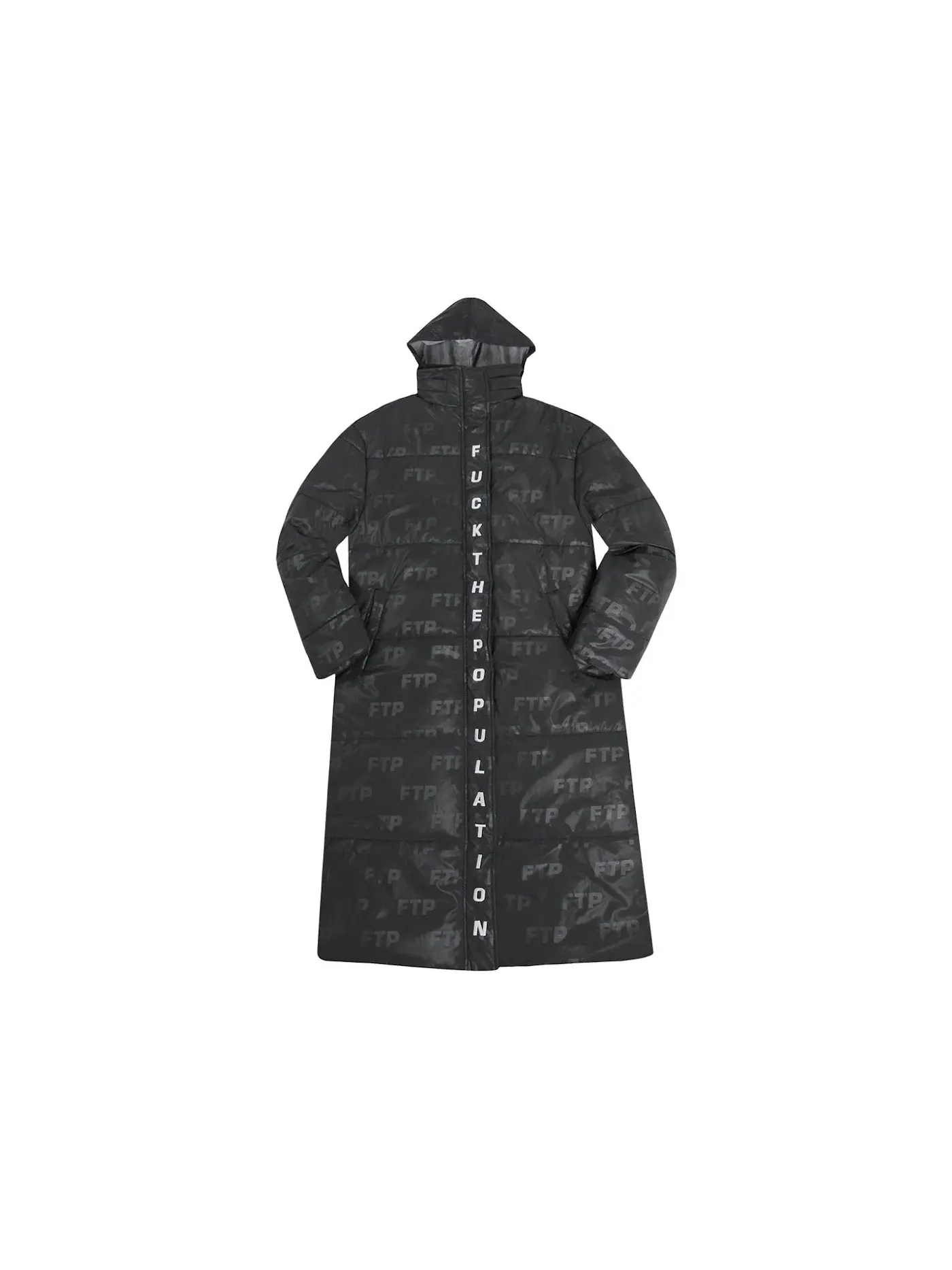 Мужское пальто-тренч светоотражающее FTP Trench Coat — изображение 2 из 2, черный
