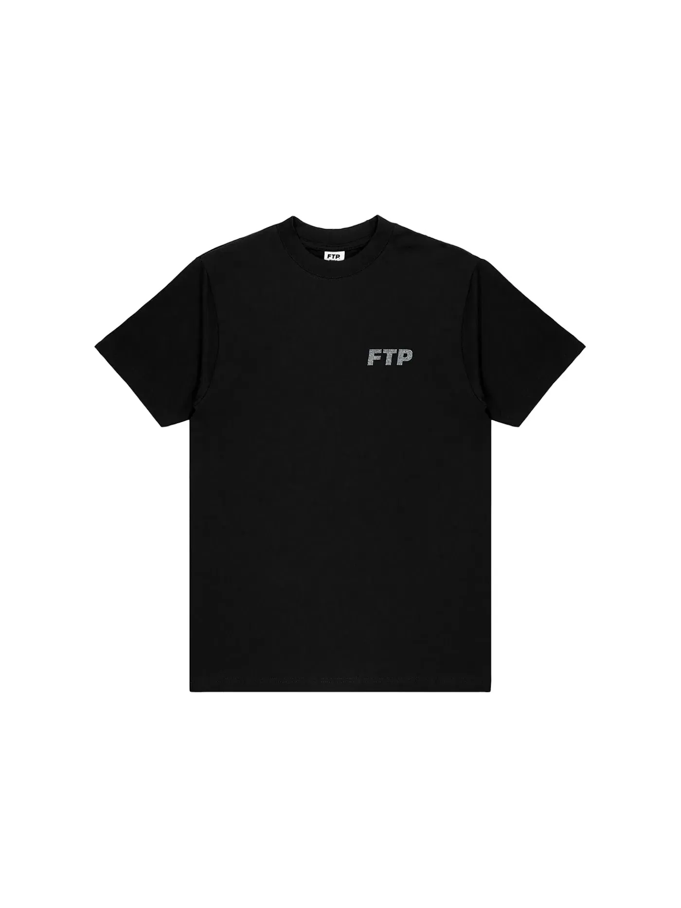 Мужская футболка с принтом FTP Rhinestone Logo Tee — изображение 1 из 2, черный