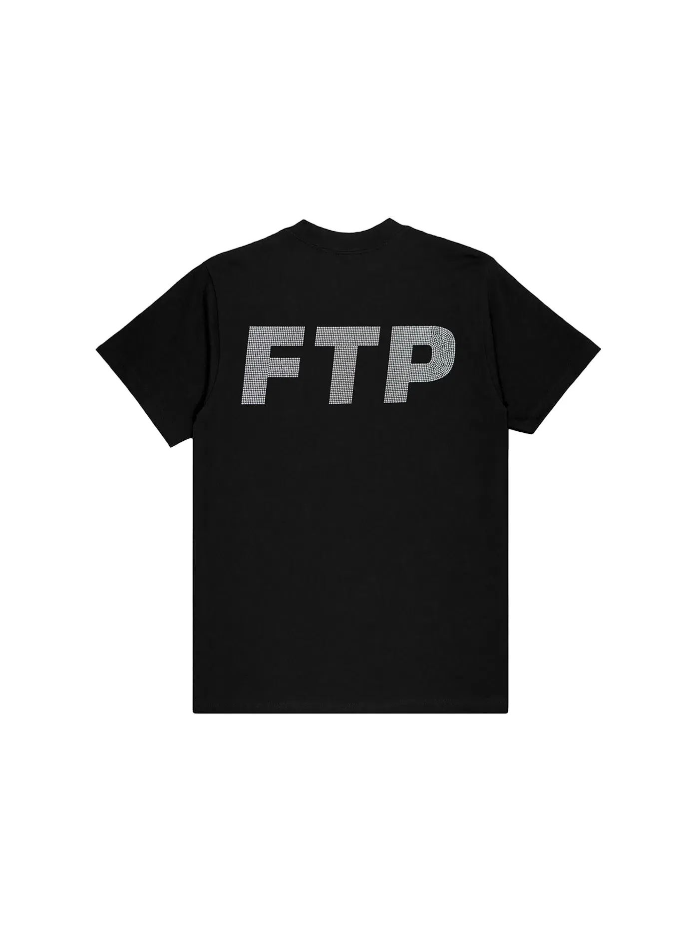 Мужская футболка с принтом FTP Rhinestone Logo Tee — изображение 2 из 2, черный