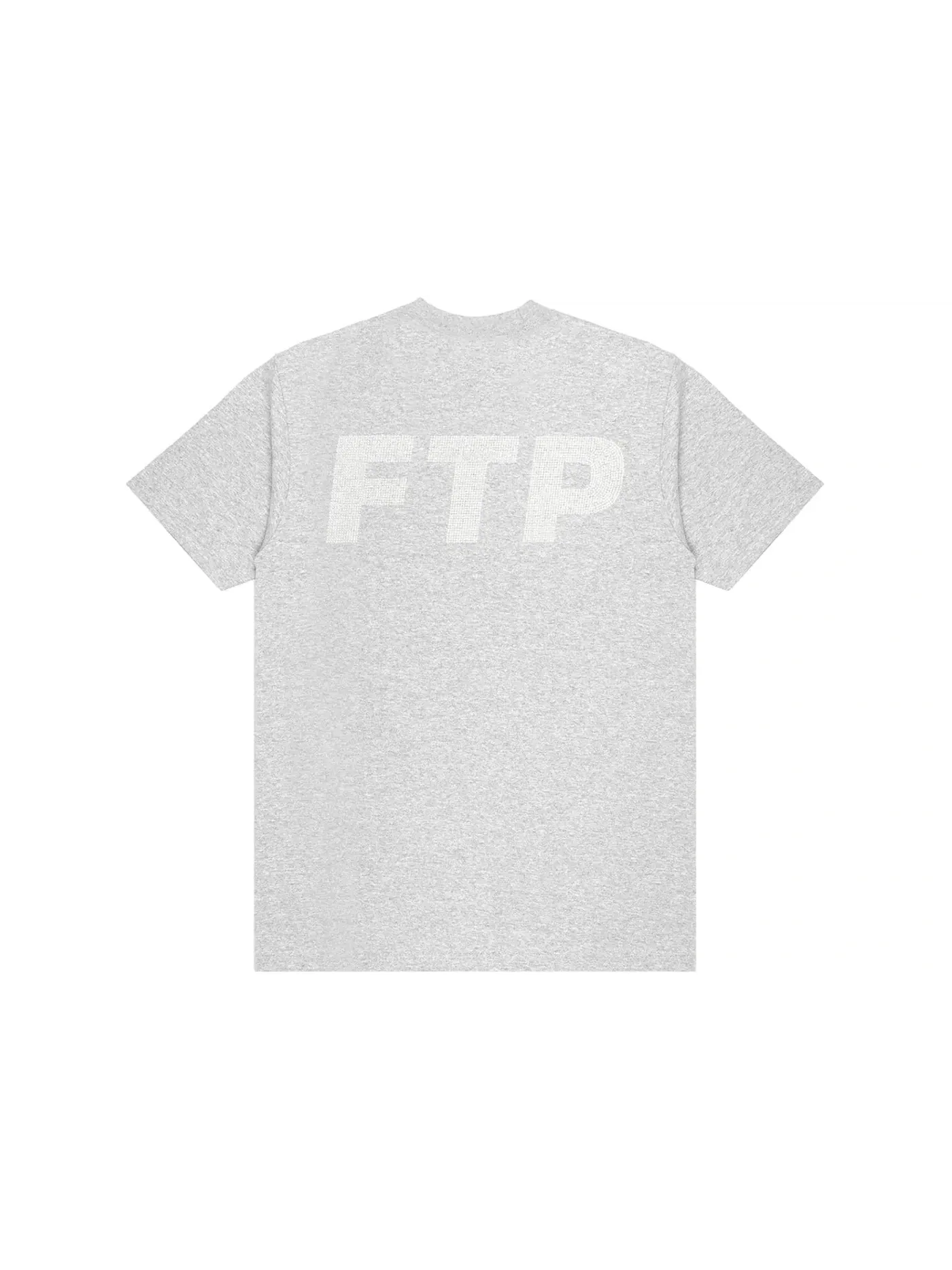Мужская футболка с принтом FTP Rhinestone Logo Tee FTP — изображение 2 из 2, серый