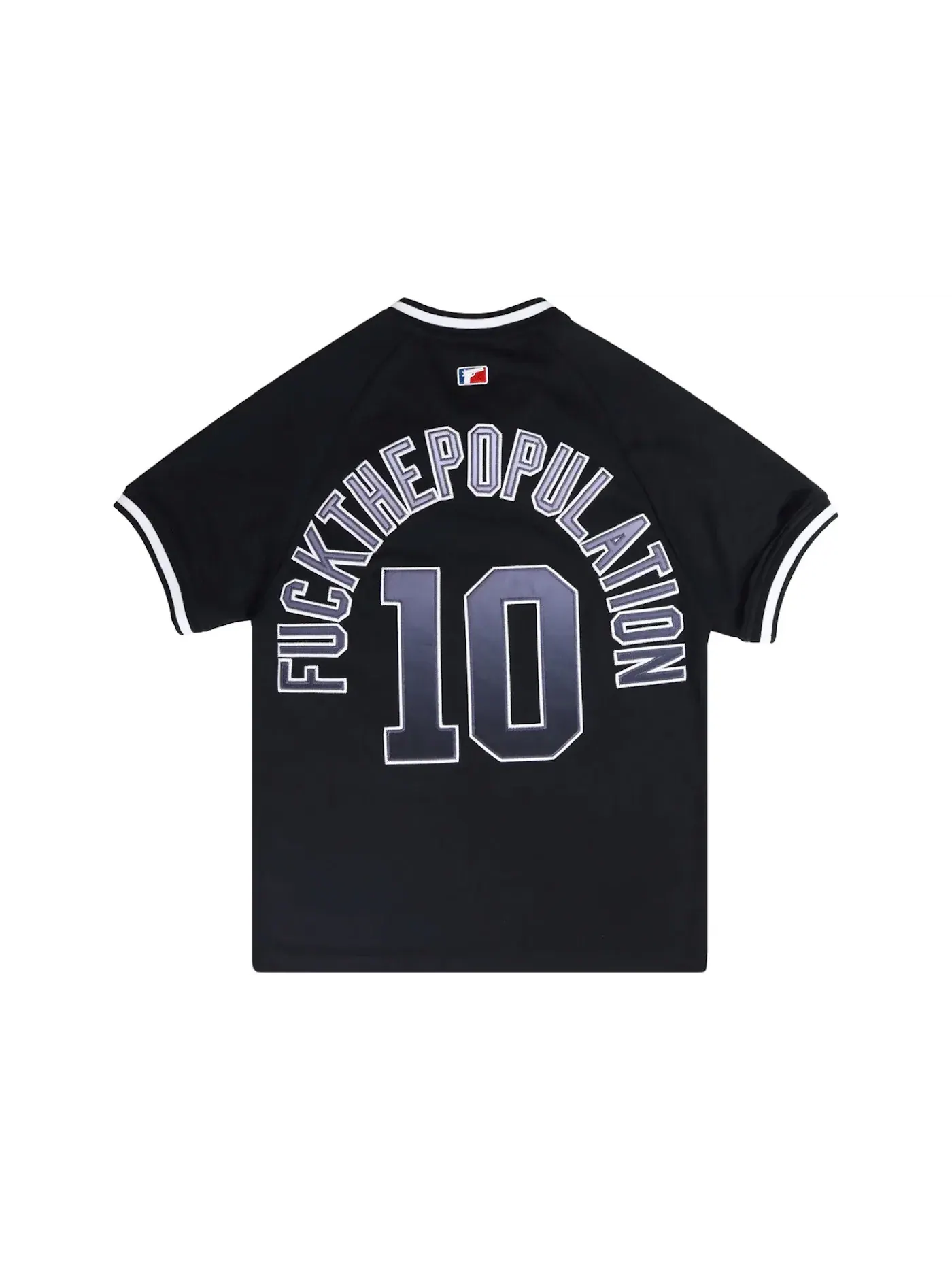 Мужской джерси с принтом FTP Script Pullover Jersey — изображение 2 из 2, черный
