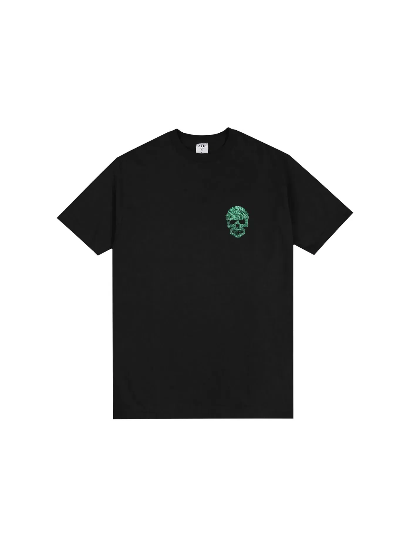 Мужская футболка с принтом Skull Tee FTP — изображение 1 из 3, черный
