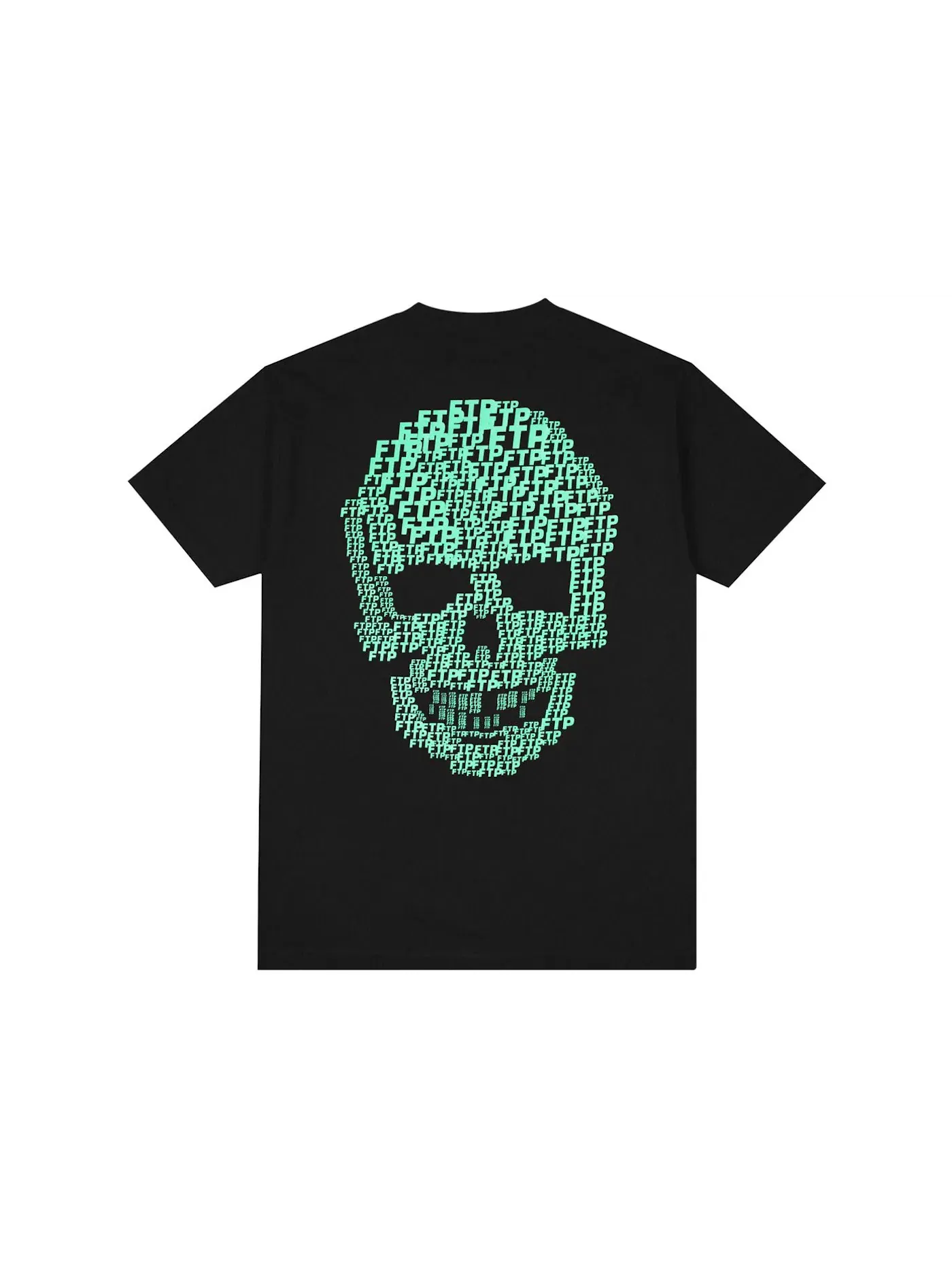 Мужская футболка с принтом Skull Tee FTP — изображение 2 из 3, черный