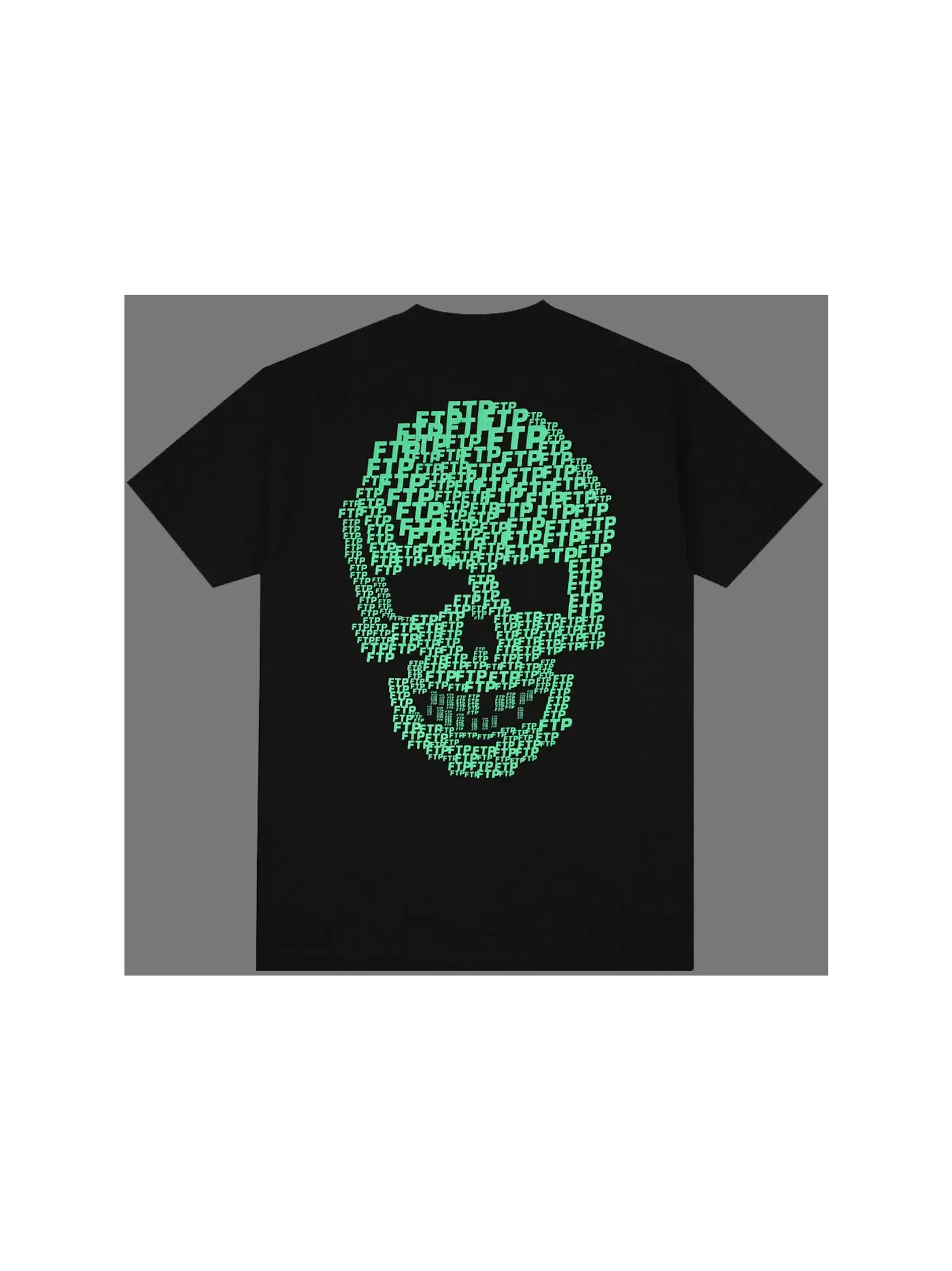 Мужская футболка с принтом Skull Tee FTP — изображение 3 из 3, черный