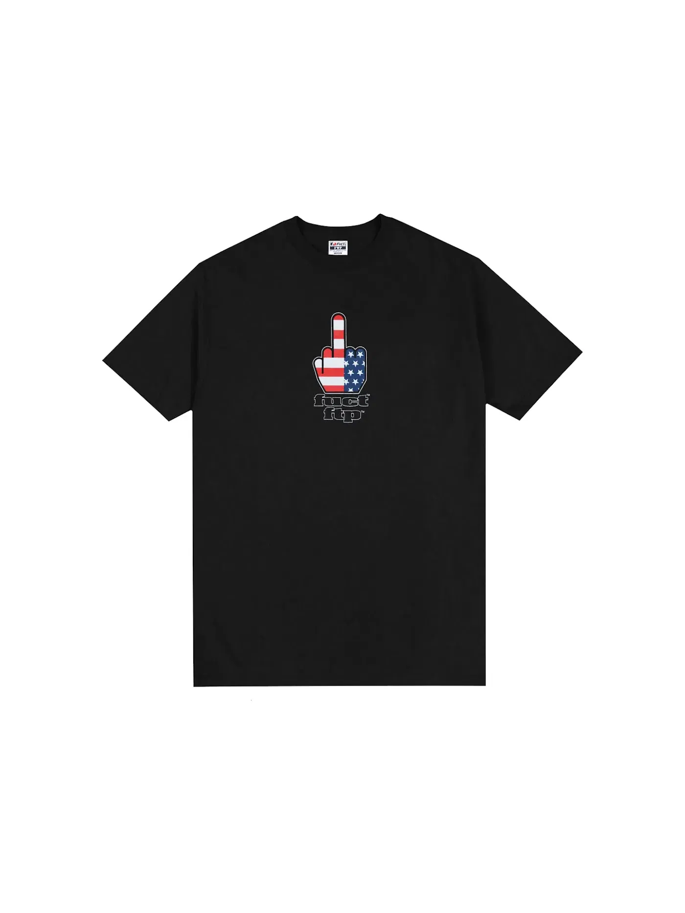 Мужская футболка с принтом FTP x FUCT FTW Finger Tee FTP