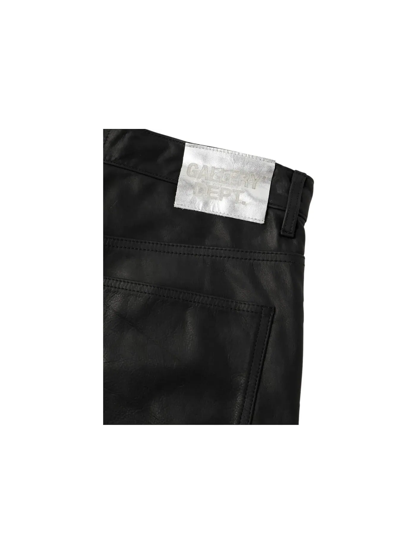 Мужские кожаные брюки с принтом Trousers Gallery Dept. — изображение 3 из 3, черный