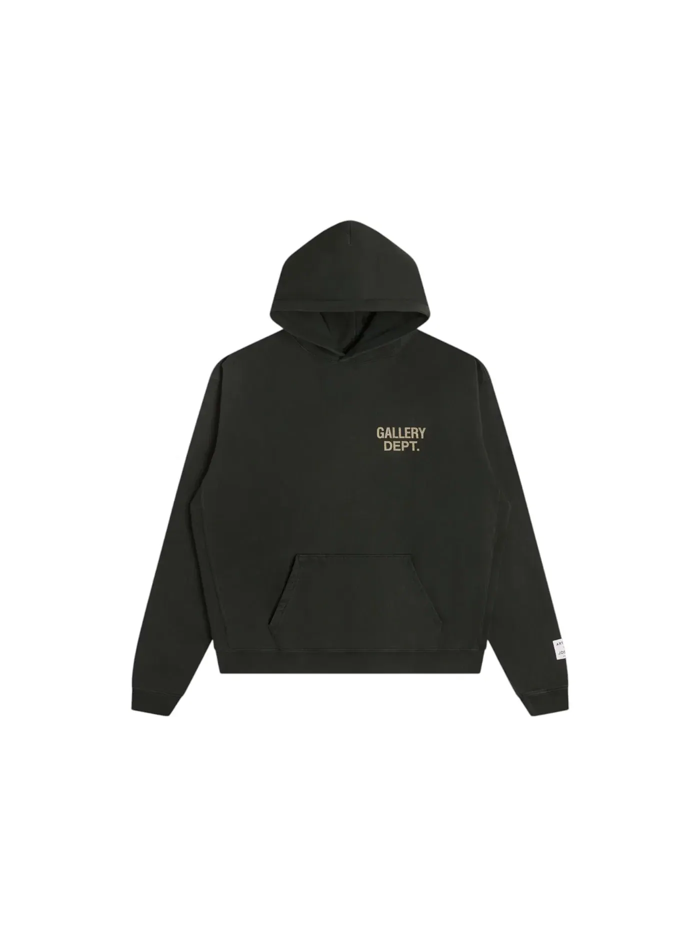 Мужской худи с принтом Gallery Dept. Hoodie — изображение 2 из 2, винтажный черный