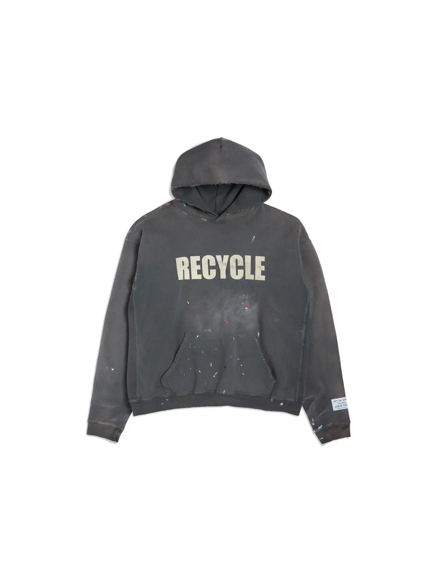 Унисекс худи с эффектом потертости Gallery Dept. Hoodie — изображение 1 из 2, черный