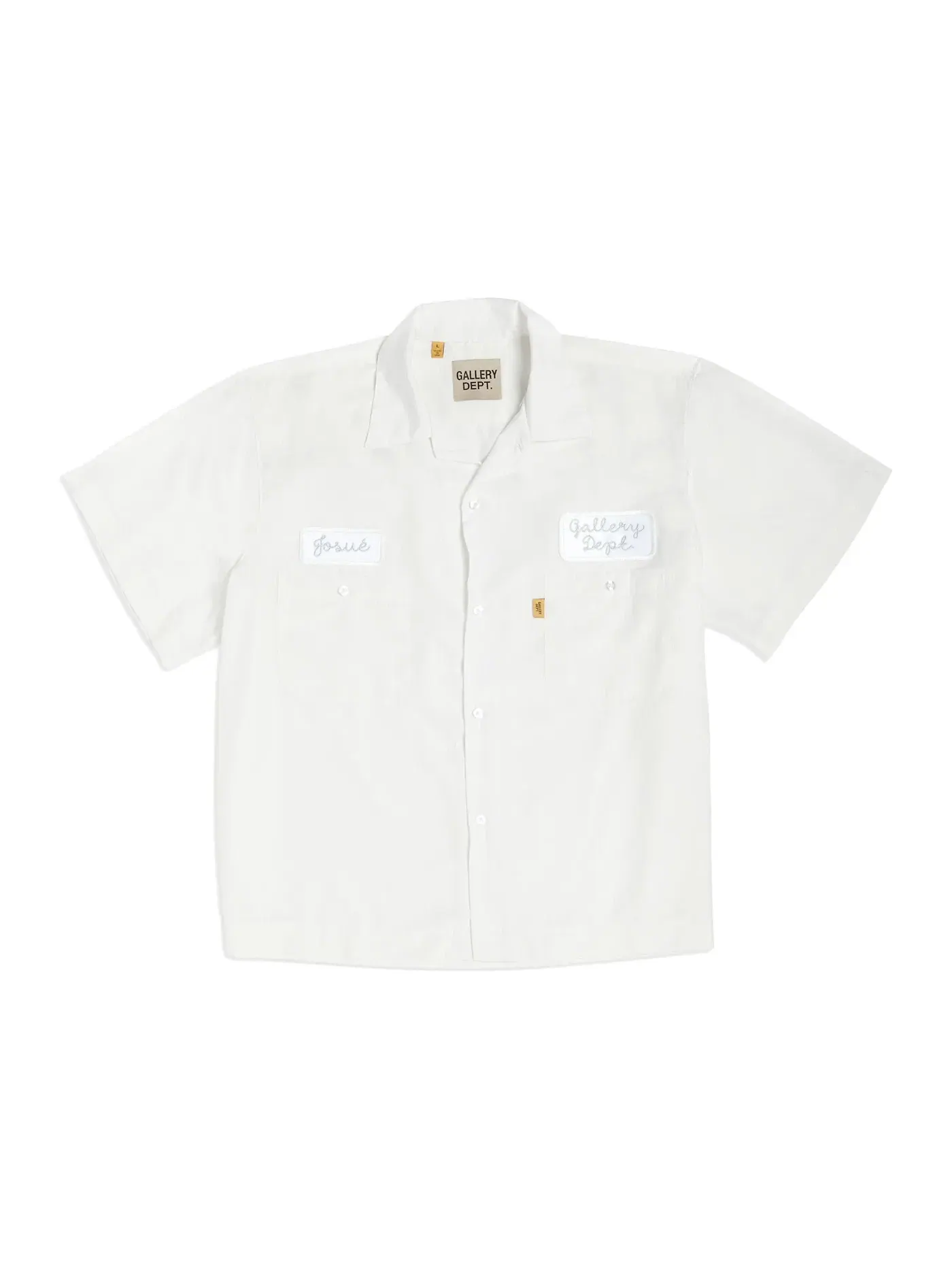 Мужская рубашка с принтом Gallery Dept. Shirt — изображение 1 из 2, винтажный белый