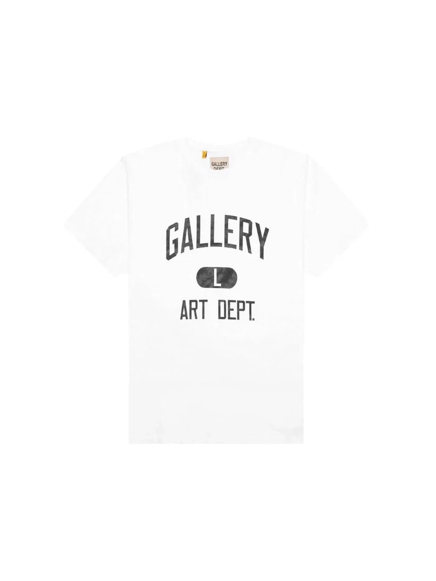Мужская футболка с принтом Gallery Dept. Art Dept — изображение 1 из 2, белый/черный