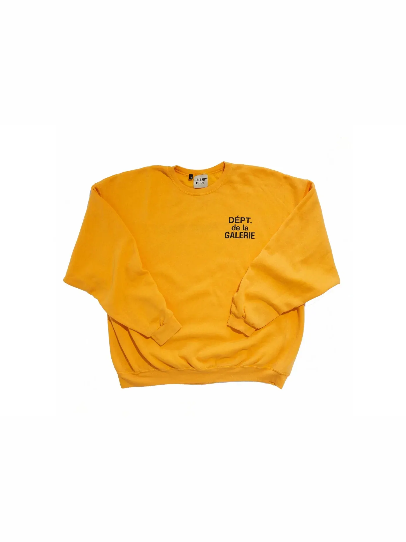 Мужской свитшот с принтом Gallery Dept. Crewneck Sweatshirt — изображение 1 из 3, желтый