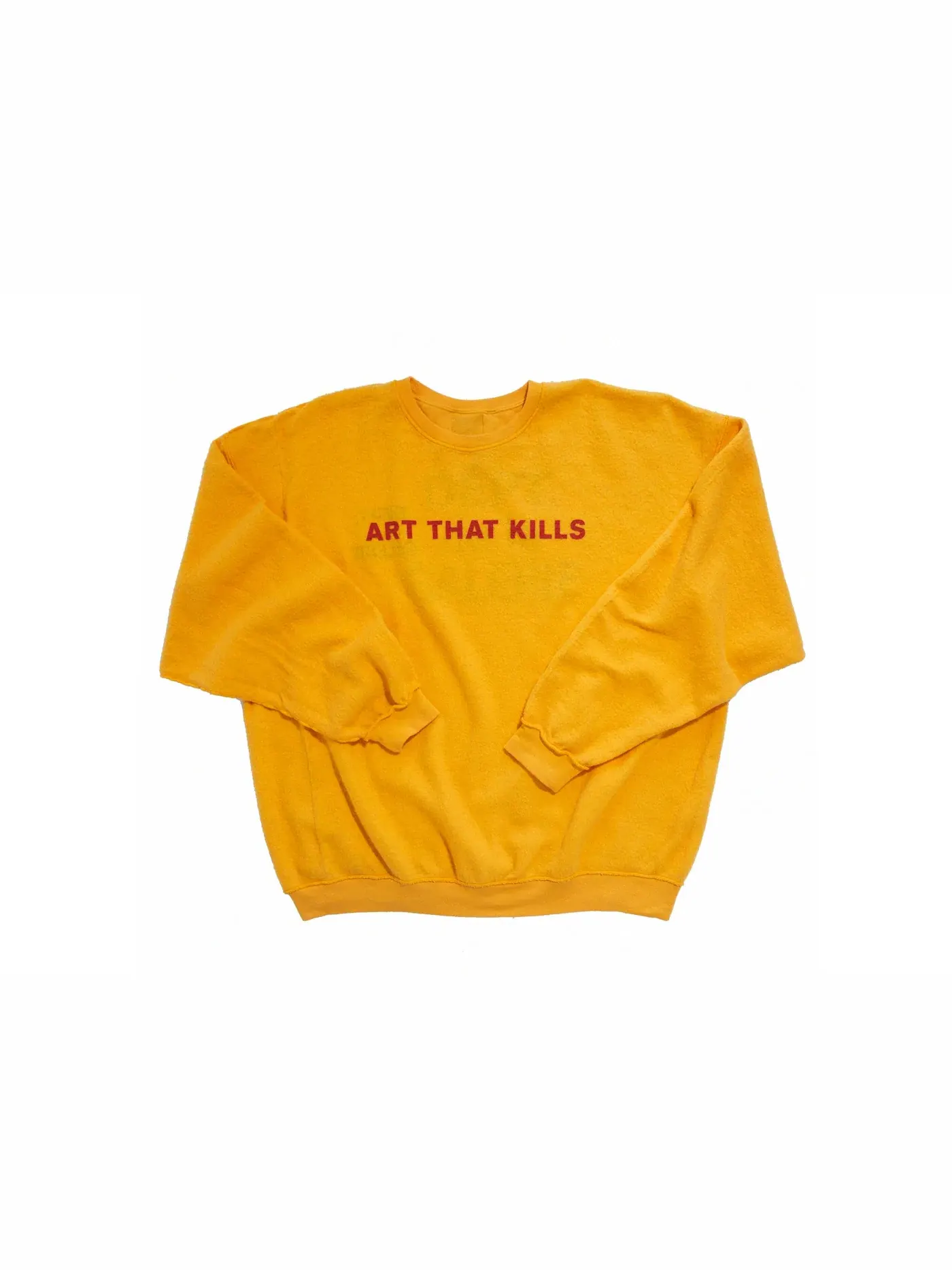 Мужской свитшот с принтом Gallery Dept. Crewneck Sweatshirt — изображение 3 из 3, желтый