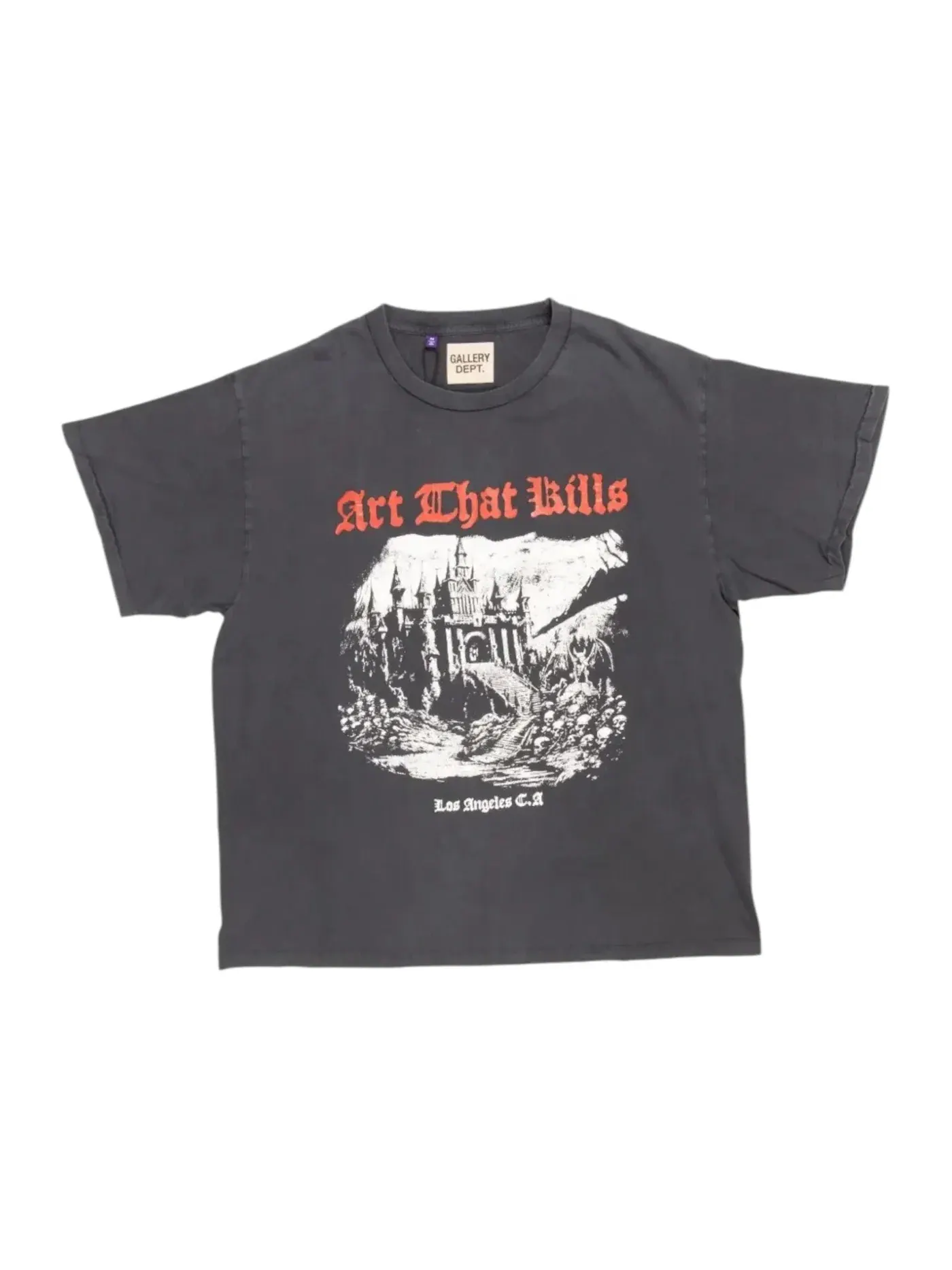 Мужская футболка с принтом Gallery Dept. Tee — изображение 1 из 1, винтажный черный