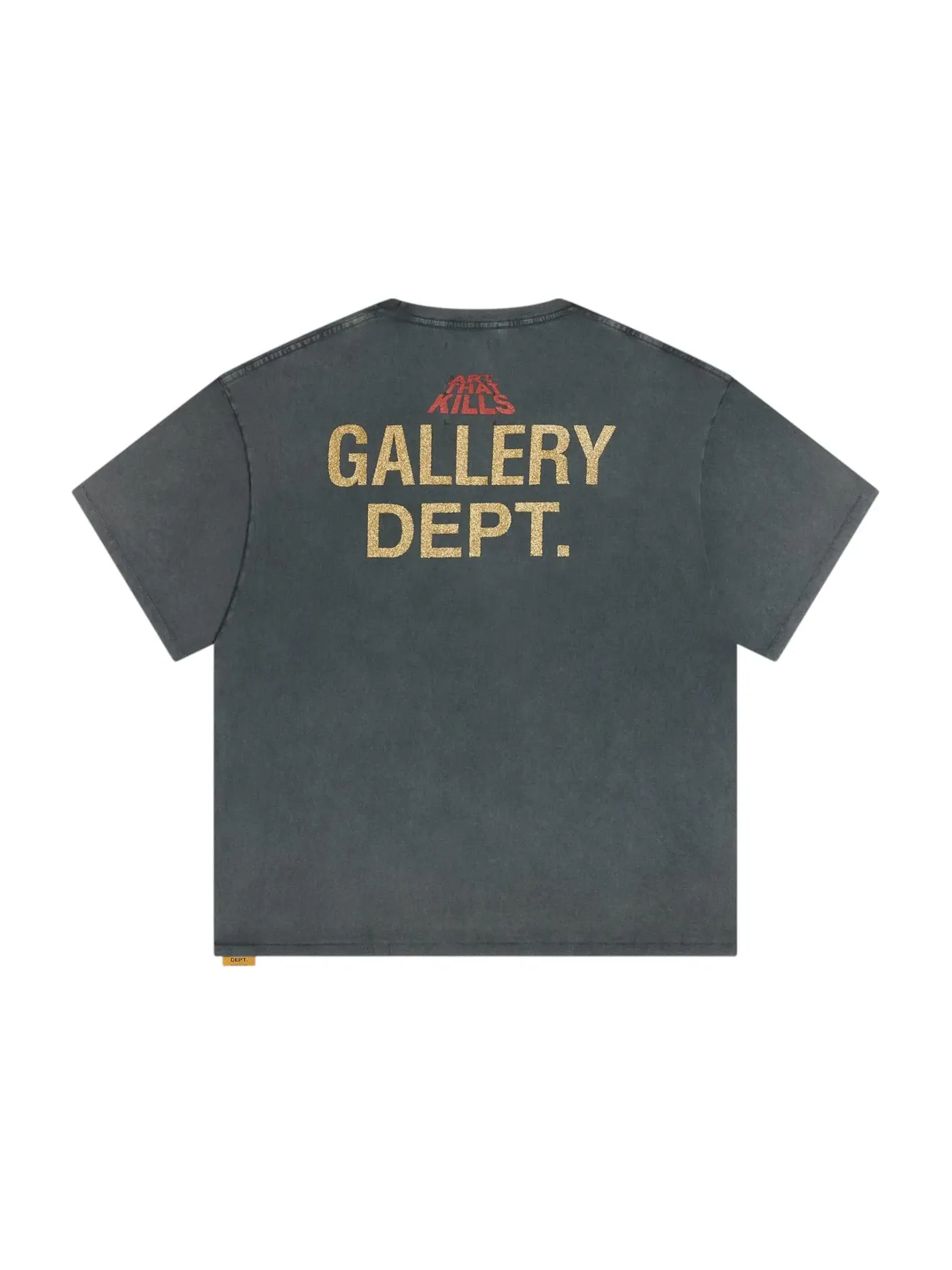 Мужская футболка с принтом Gallery Dept. Tee — изображение 2 из 2, винтажный черный