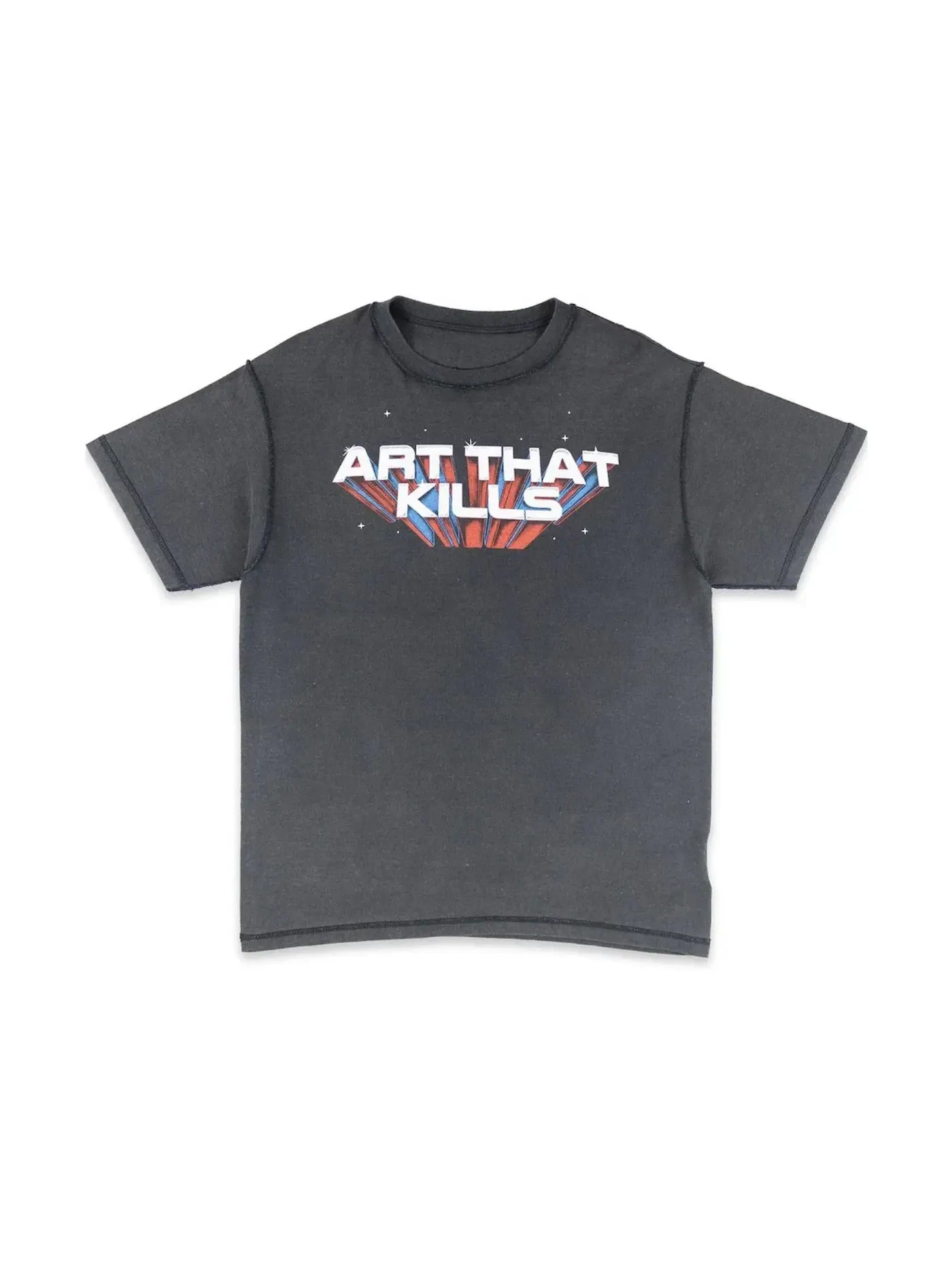 Мужская футболка с принтом Gallery Dept. ATK Reversible Space T-shirt — изображение 1 из 2, черный