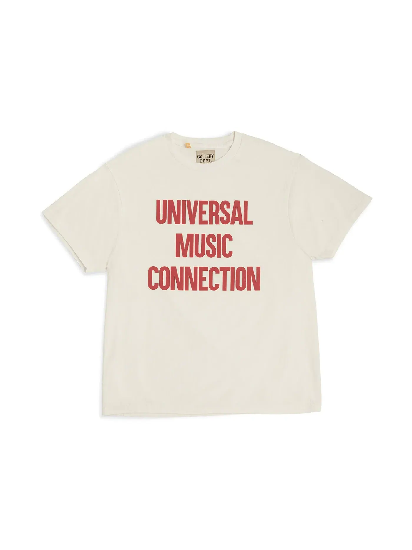Мужская футболка с принтом Gallery Dept. ATK Univ Music Connections — изображение 1 из 1, белый