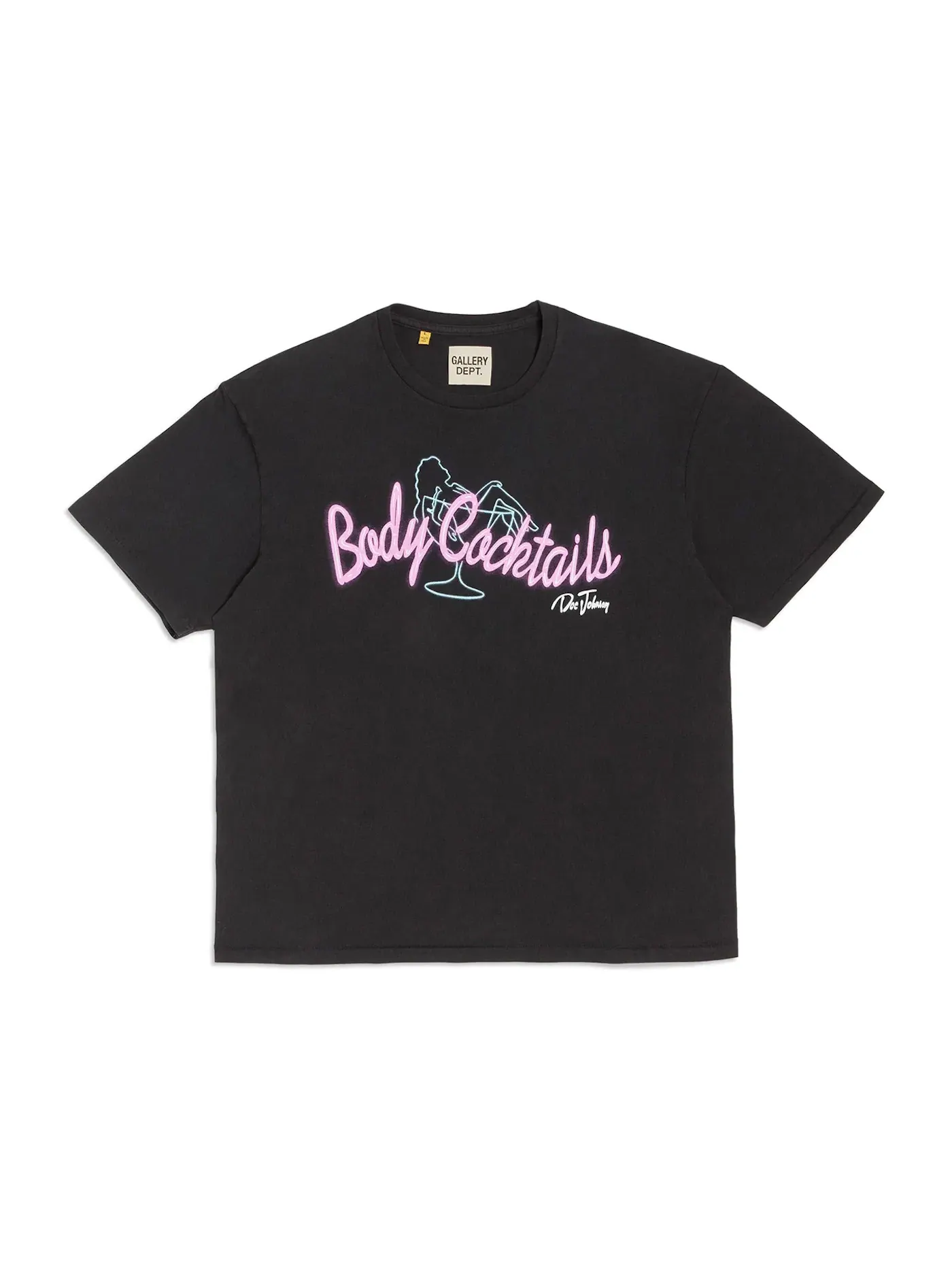 Мужская футболка с принтом Gallery Dept. Body Cocktails T-Shirt — изображение 1 из 2, черный