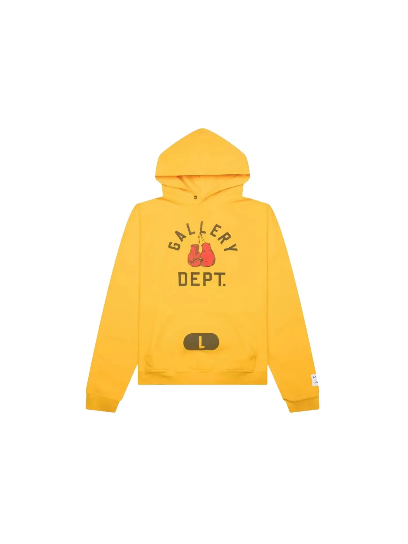 Мужской худи с принтом Boxing Merch Gallery Dept. — изображение 1 из 2, желтый