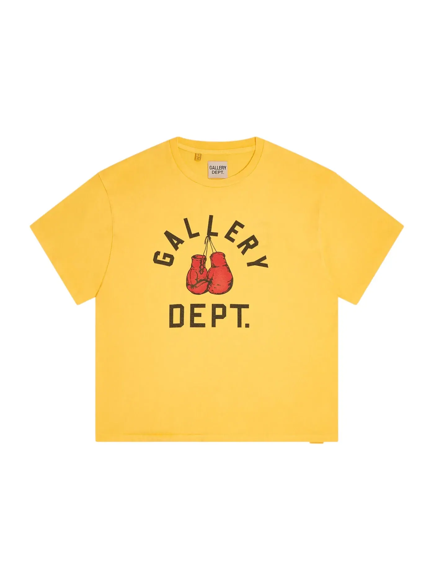 Мужская футболка с принтом Boxing Merch Gallery Dept. — изображение 1 из 2, золотистый желтый