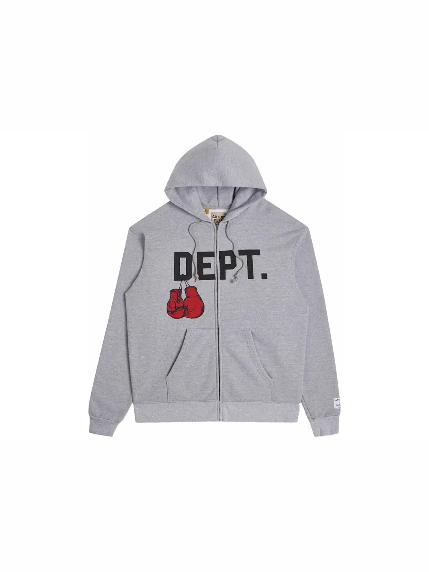 Мужская худи с принтом Boxing Merch Gallery Dept. — изображение 1 из 2, серый