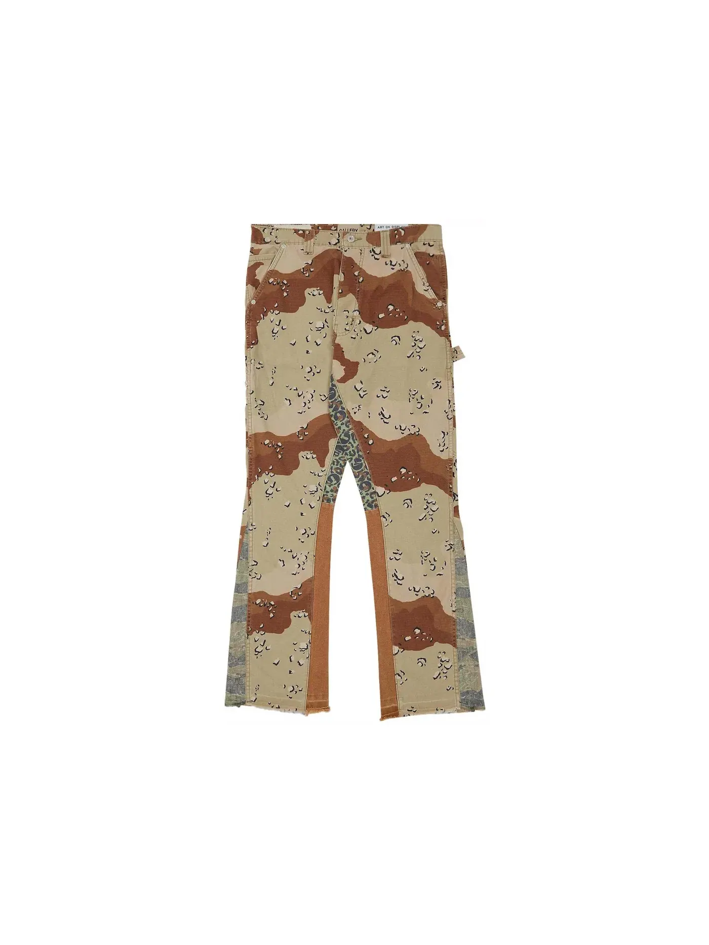 Мужские брюки-клеш с камуфляжным принтом Pant Gallery Dept. — изображение 1 из 2, коричневый