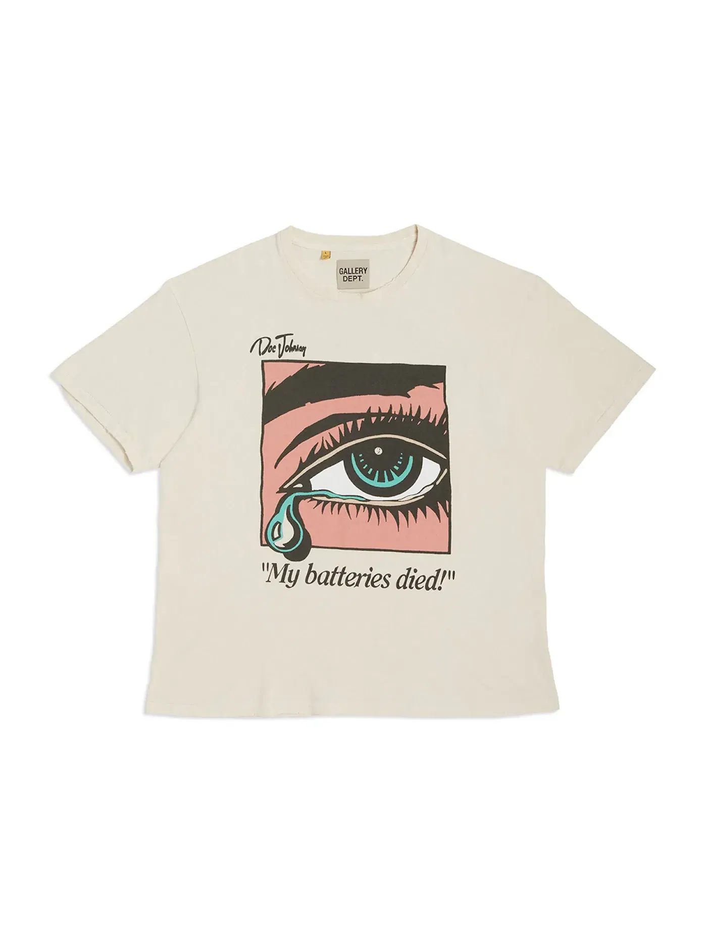 Мужская футболка с принтом Dead Batteries Tee Gallery Dept. — изображение 1 из 2, белый