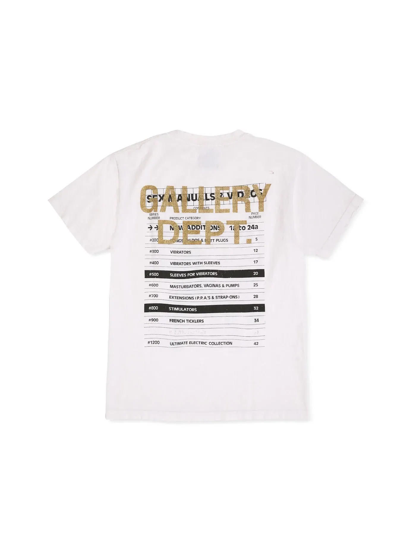 Мужская футболка с принтом Gallery Dept. Doc Johnson Sexual Positions T-shirt — изображение 2 из 2, белый