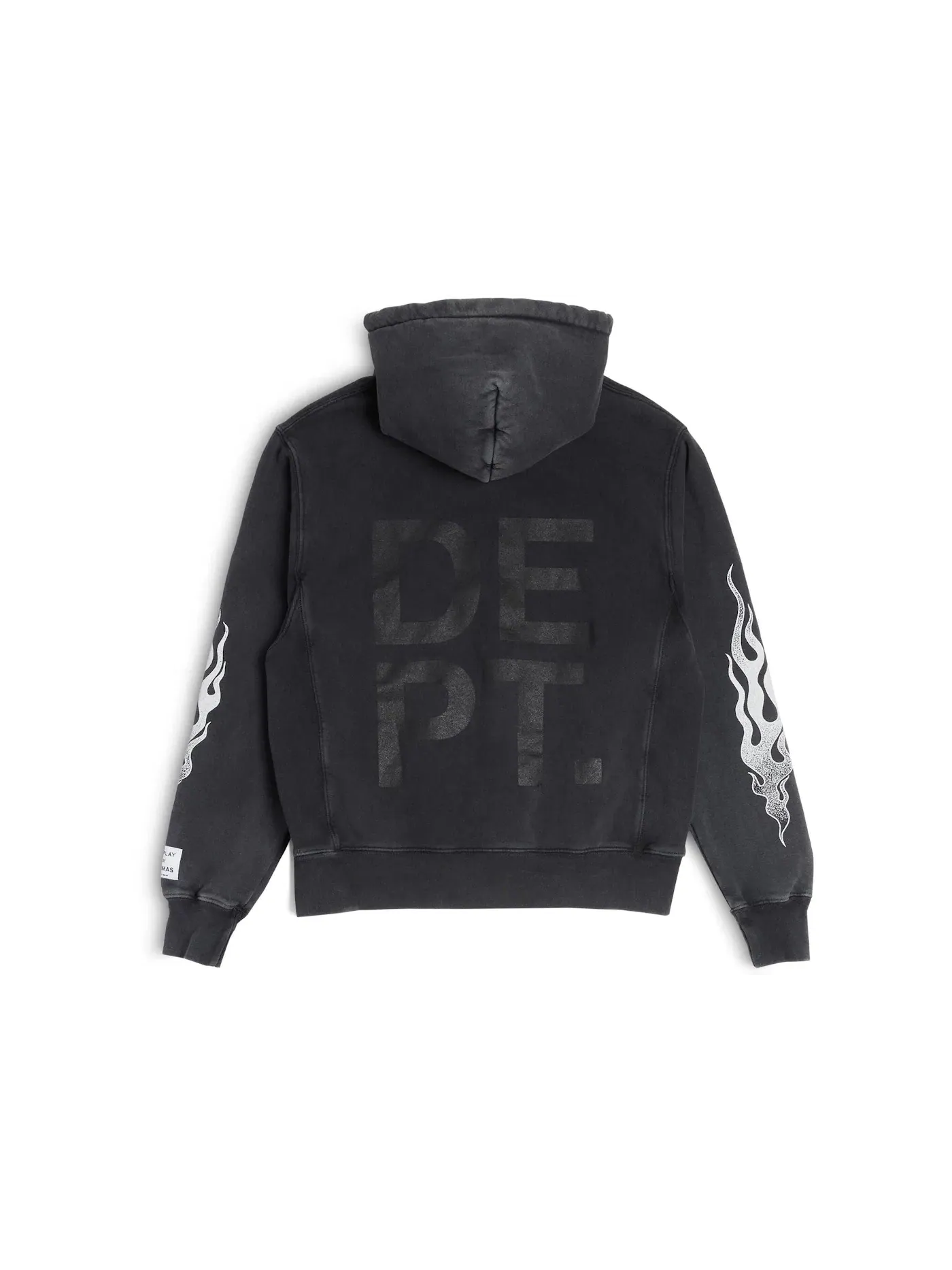 Мужской худи с принтом Flames Hoodie Gallery Dept. — изображение 2 из 2, черный