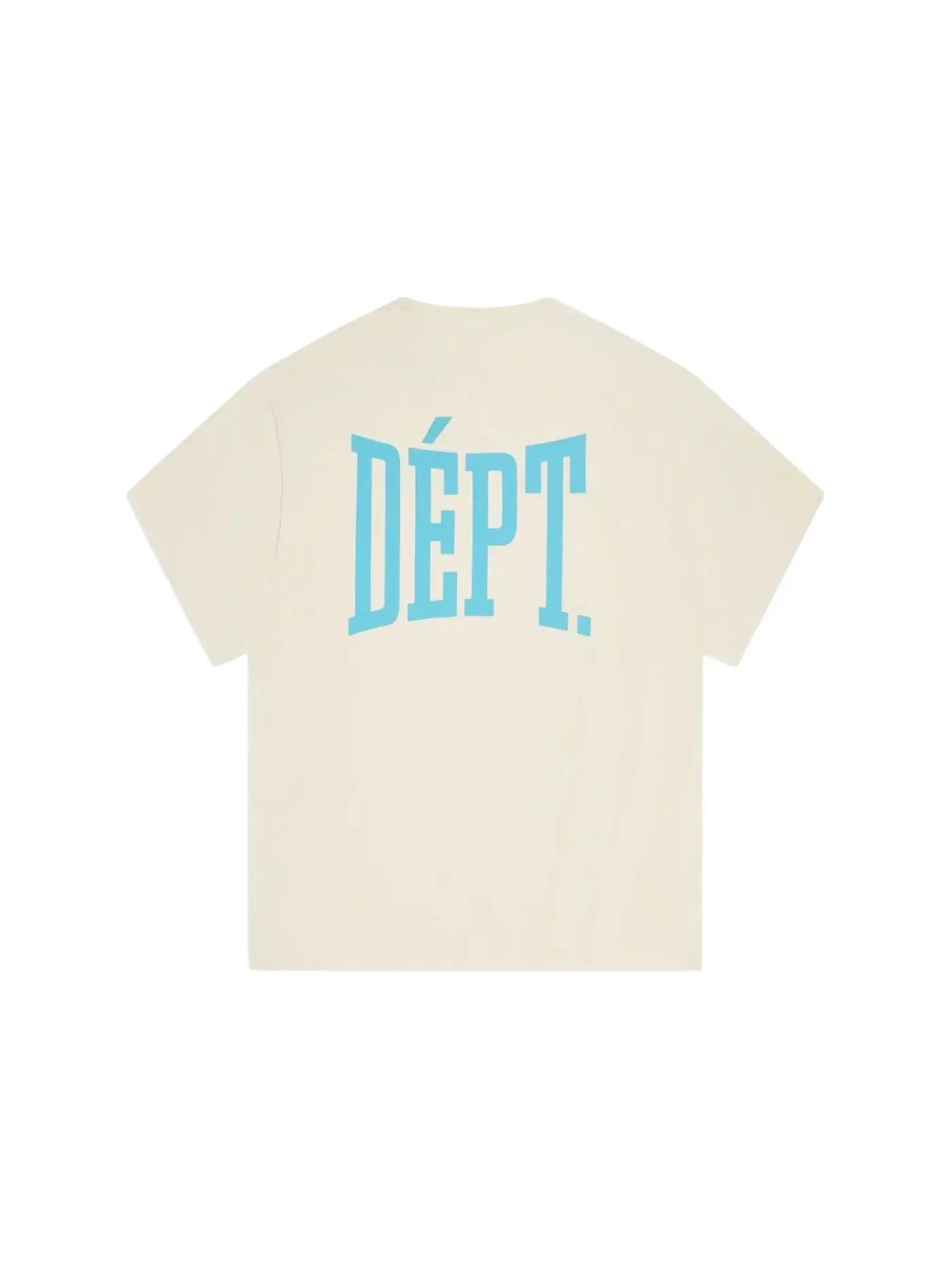 Мужская футболка с принтом Gallery Dept. Logo Print T-shirt — изображение 2 из 2, бежевый/синий