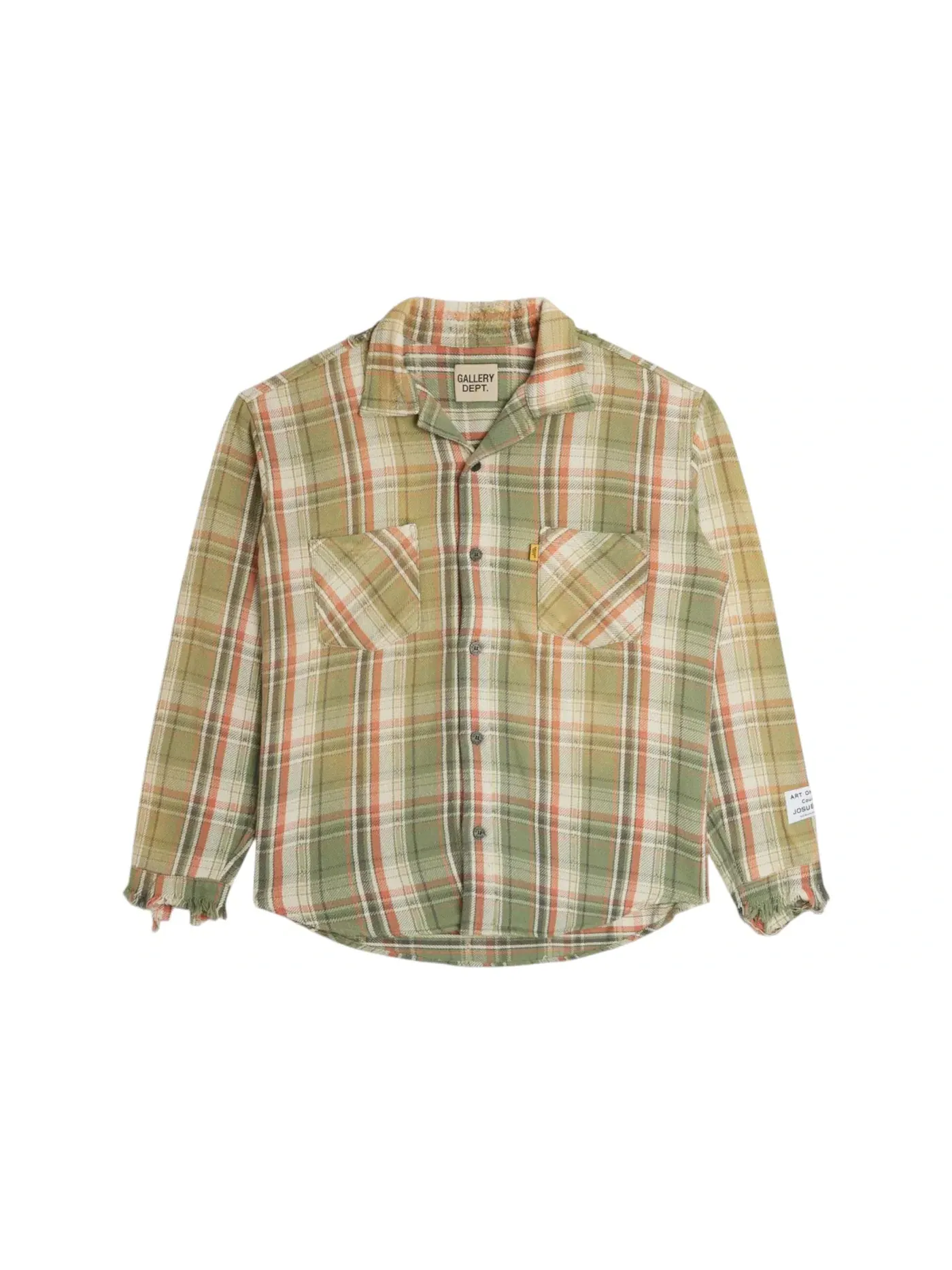 Мужская рубашка с принтом Marley Flannel Gallery Dept. — изображение 1 из 1, светлый зеленый
