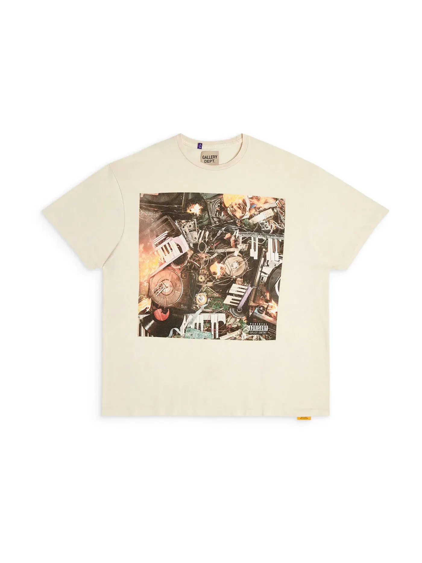 Мужская футболка с принтом Gallery Dept. Tee — изображение 1 из 2, бежевый