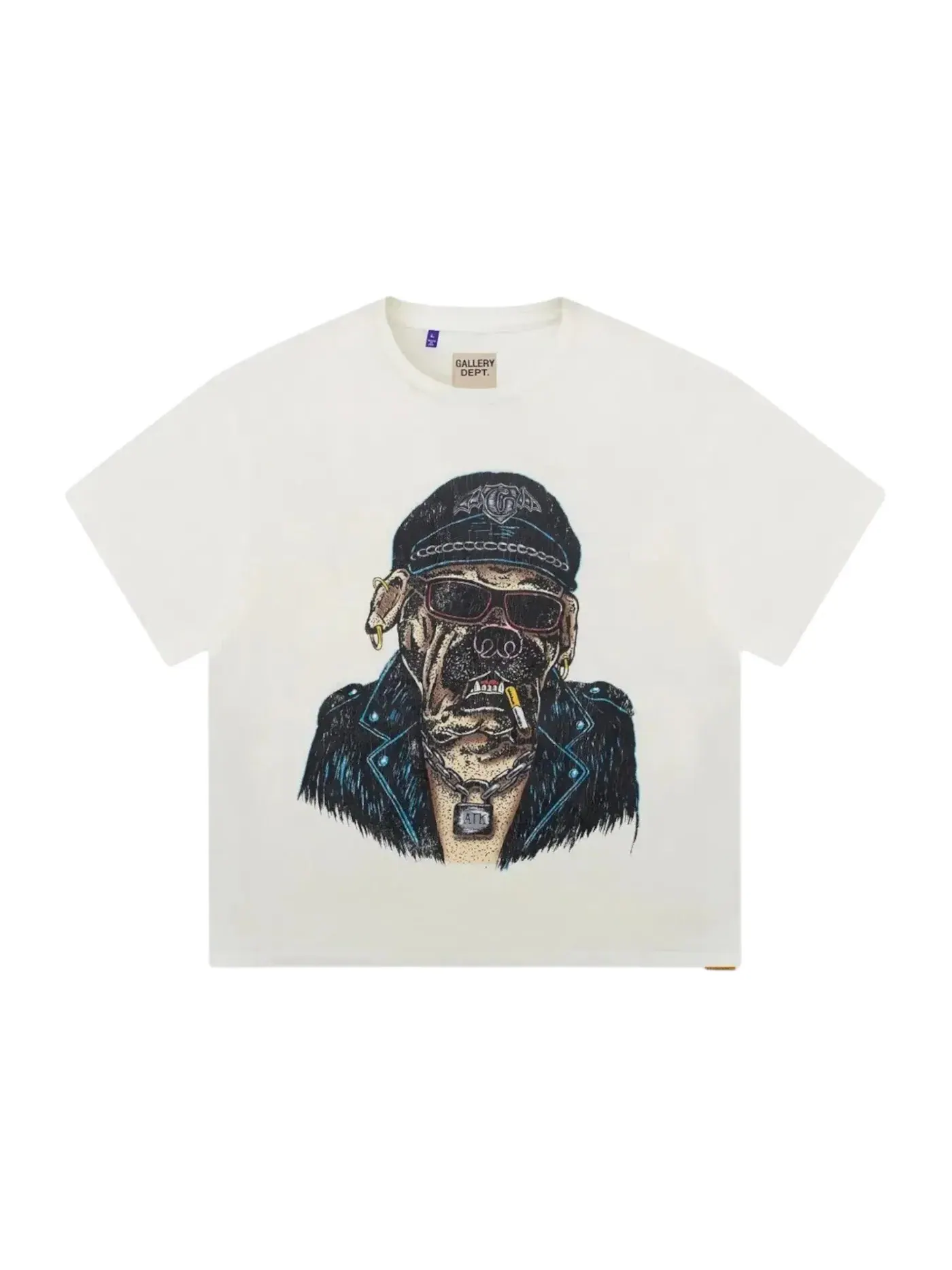 Мужская футболка с принтом Gallery Dept. Tee — изображение 1 из 1, светлый белый