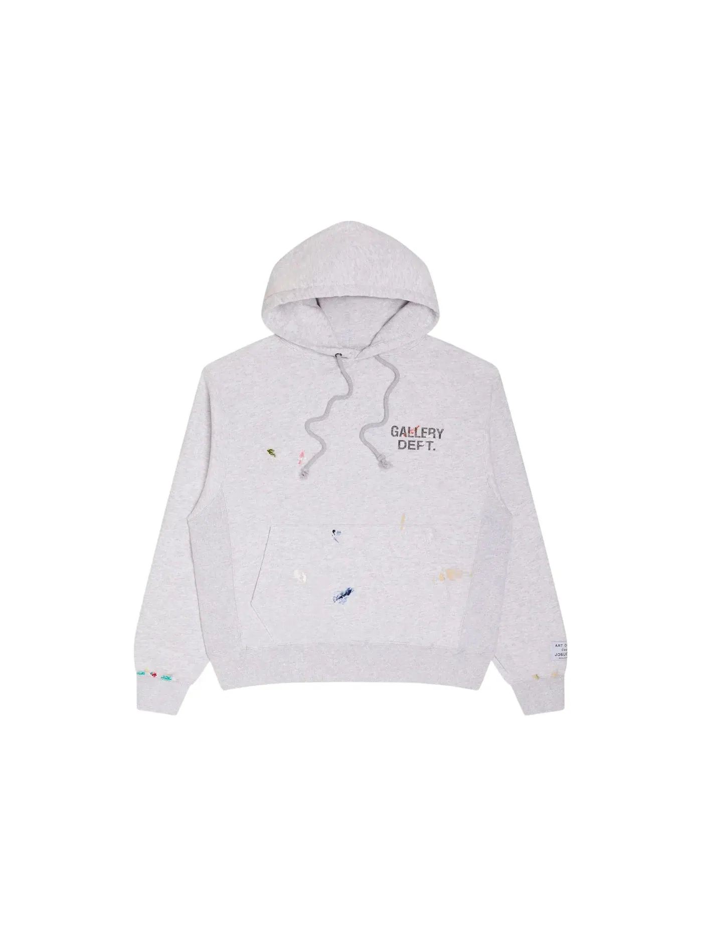 Мужской худи с принтом Gallery Dept. Hoodie — изображение 1 из 2, светлый серый