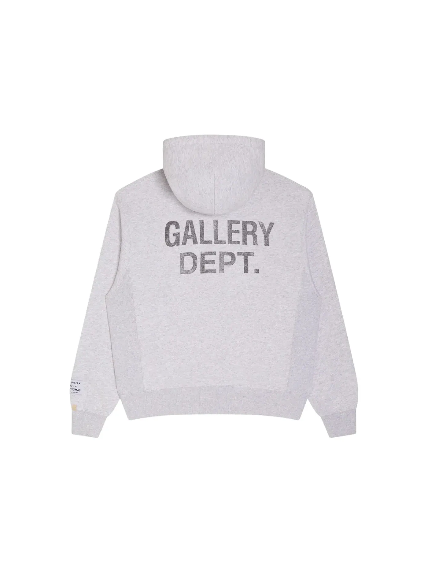 Мужской худи с принтом Gallery Dept. Hoodie — изображение 2 из 2, светлый серый