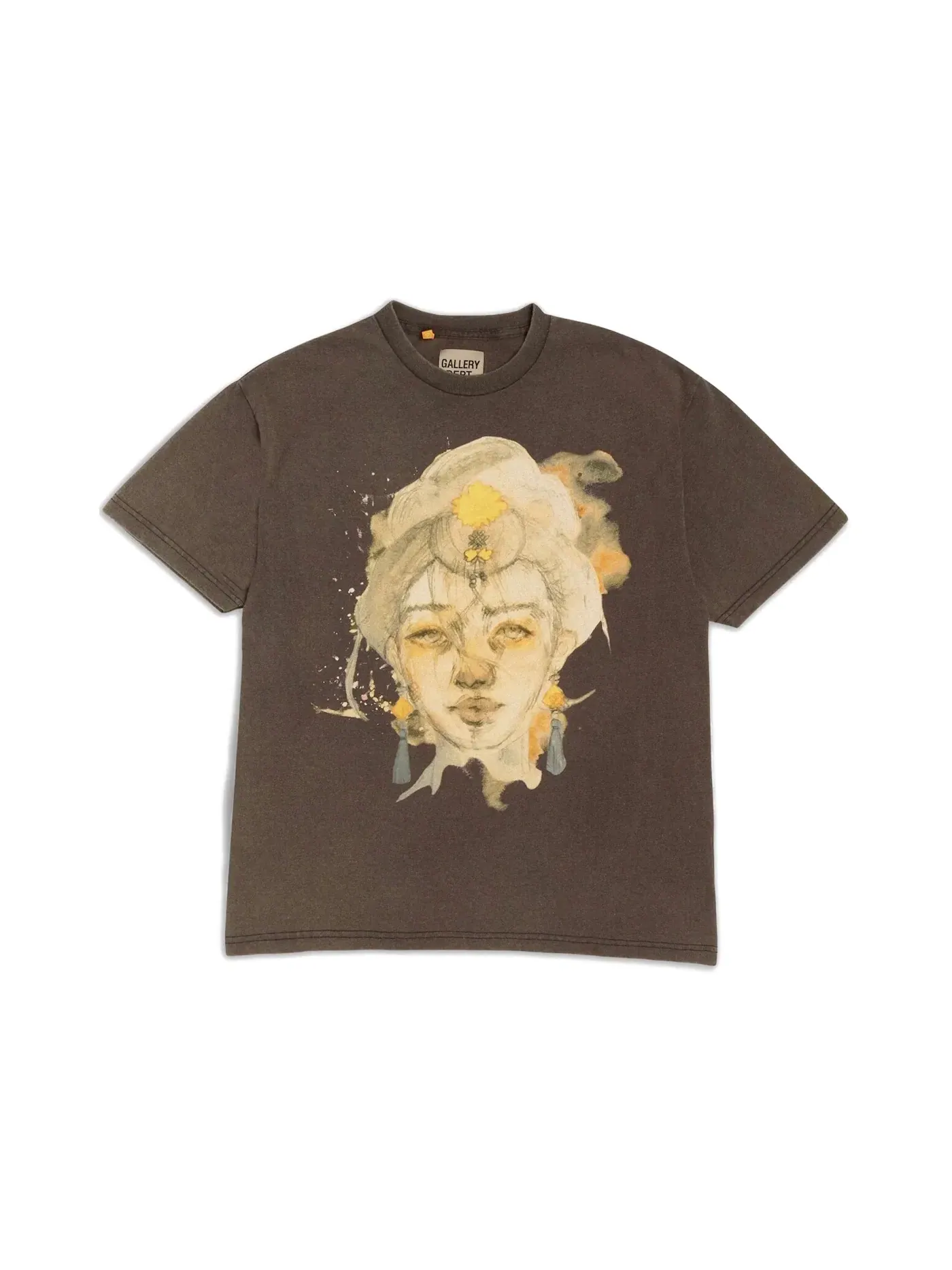 Мужская футболка с принтом Gallery Dept. T-Shirt — изображение 1 из 2, коричневый