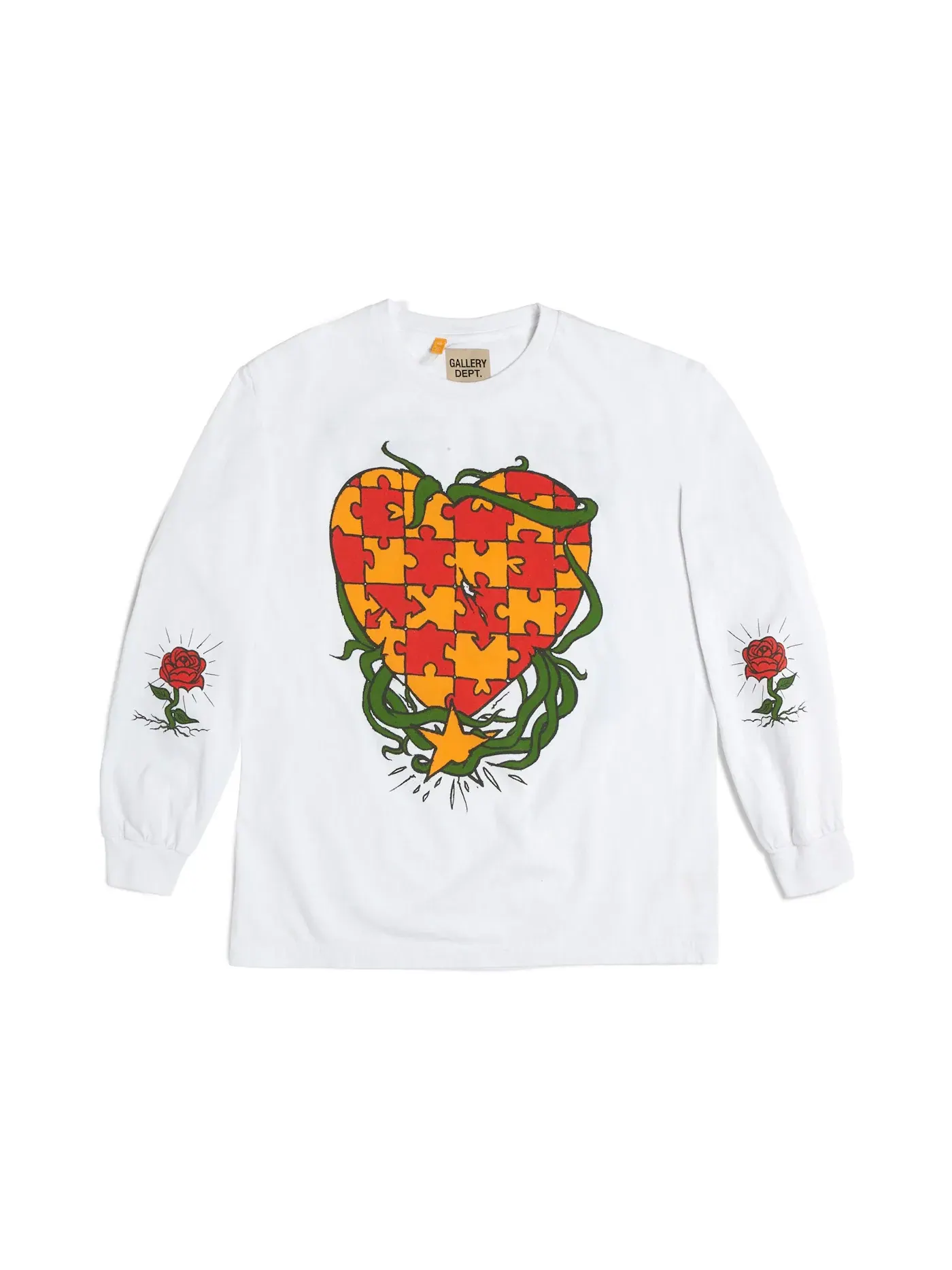 Мужская футболка с длинным рукавом Puzzle Heart Gallery Dept. Tee — изображение 1 из 2, белый