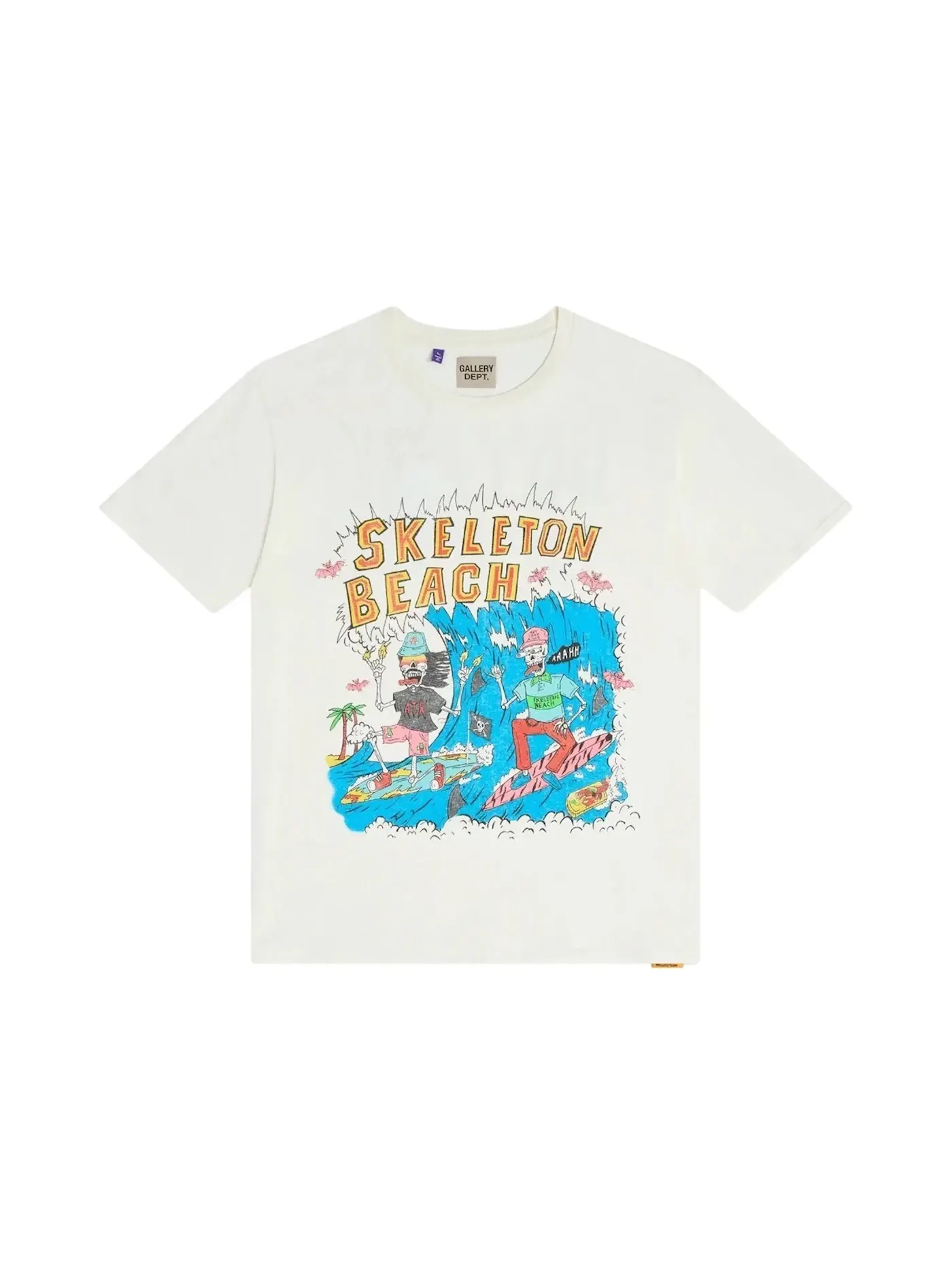 Мужская футболка с принтом Skeleton Beach Surf Gallery Dept. — изображение 1 из 1, белый