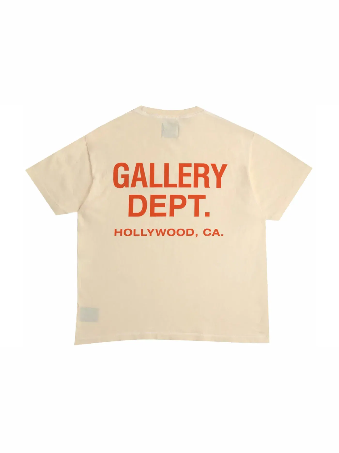 Мужская футболка с принтом Gallery Dept. T-Shirt Gallery Dept. — изображение 1 из 2, кремовый/оранжевый