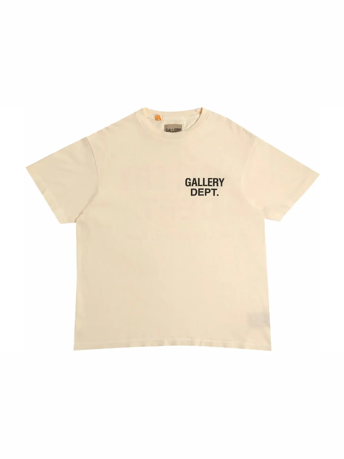 Мужская футболка с принтом Gallery Dept. T-Shirt Gallery Dept. — изображение 2 из 2, кремовый/оранжевый