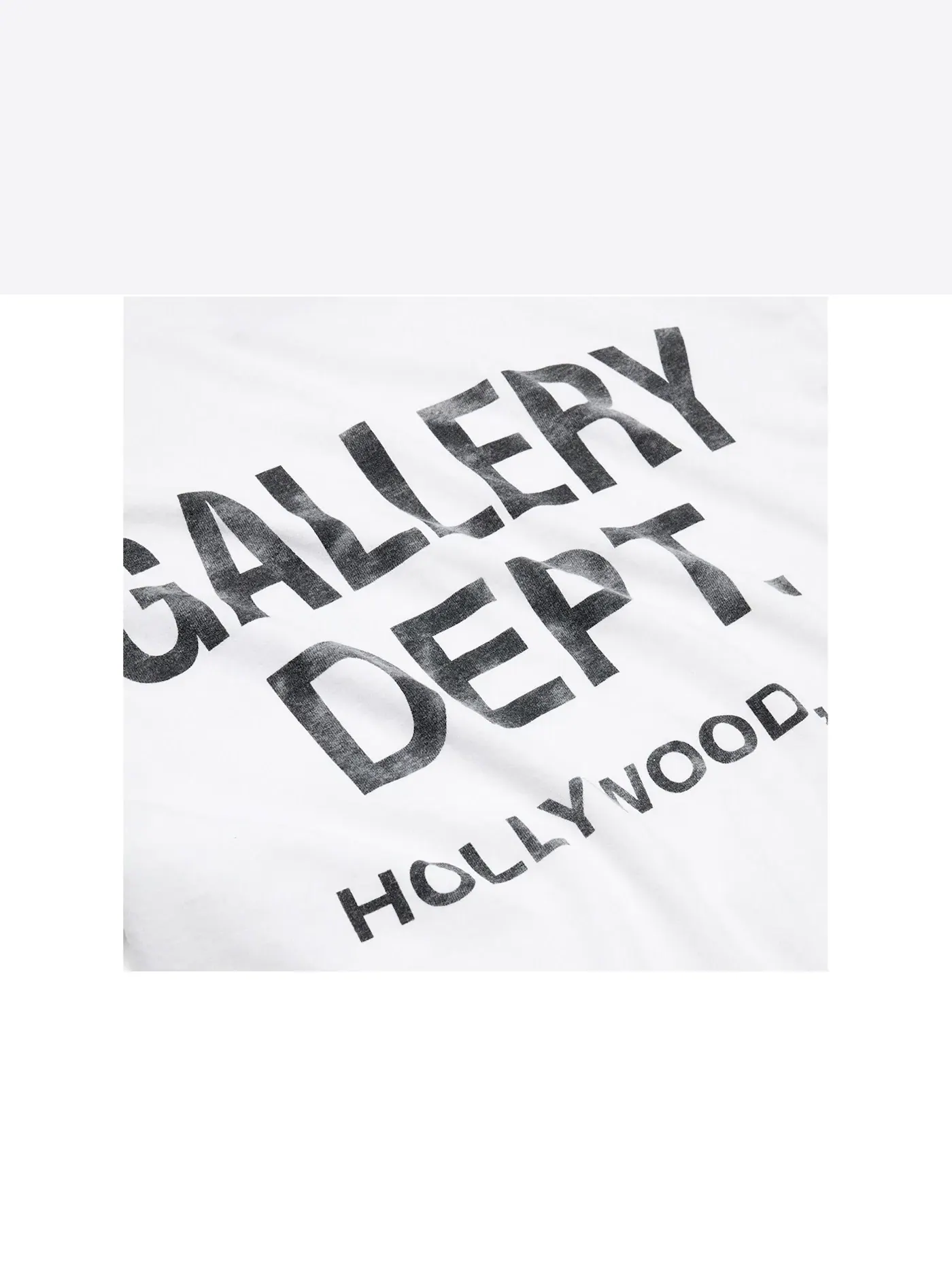 Мужская футболка с принтом Gallery Dept. T-Shirt — изображение 4 из 4, белый черный