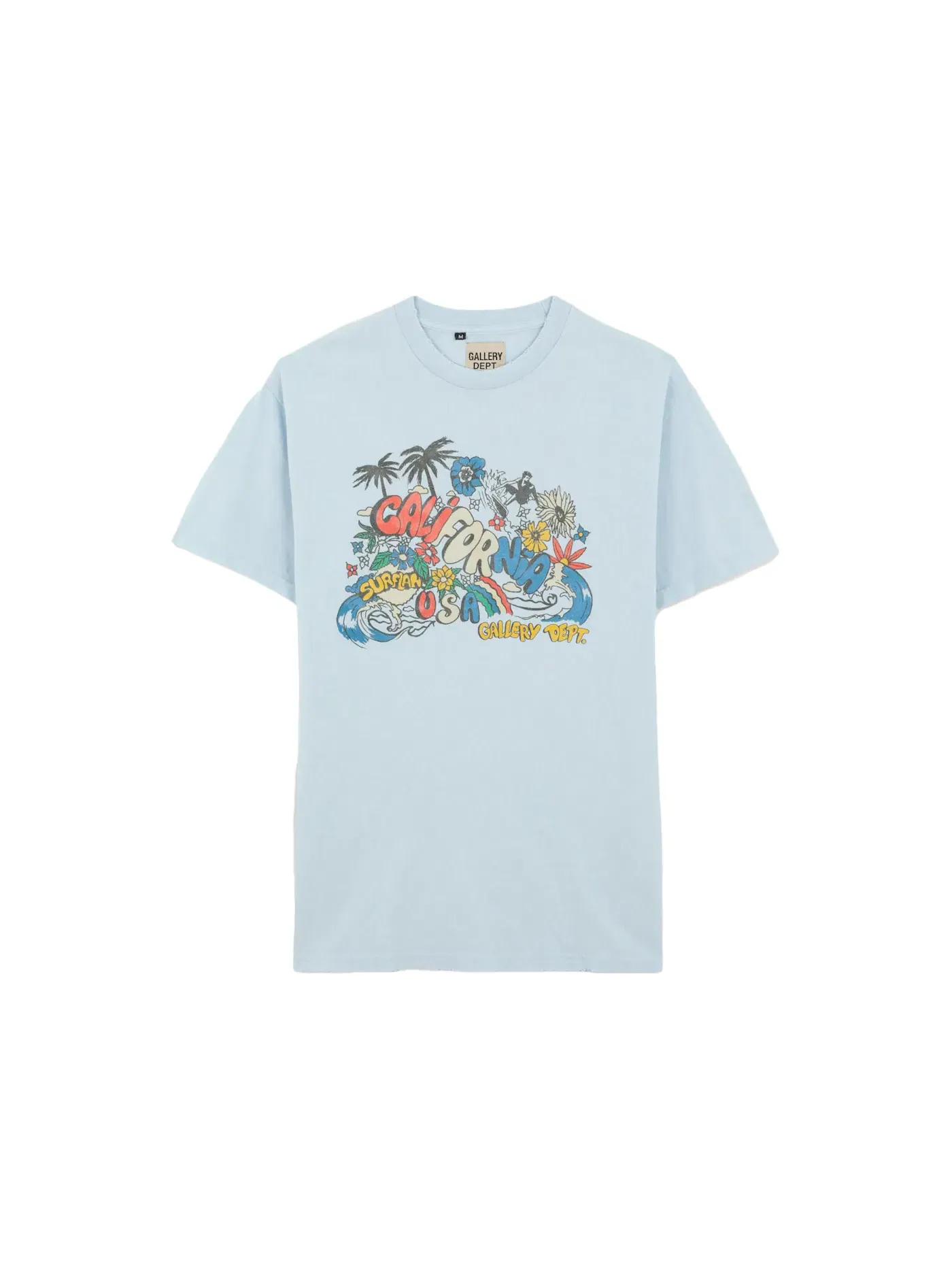 Мужская футболка с принтом Gallery Dept. T-shirt — изображение 1 из 2, селадон
